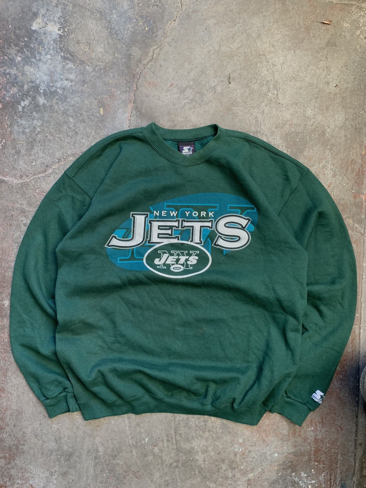 Starter Vintage Jets NY Starter Crewneck Size US XL / EU 56 / 4 - 1 Thumbnail