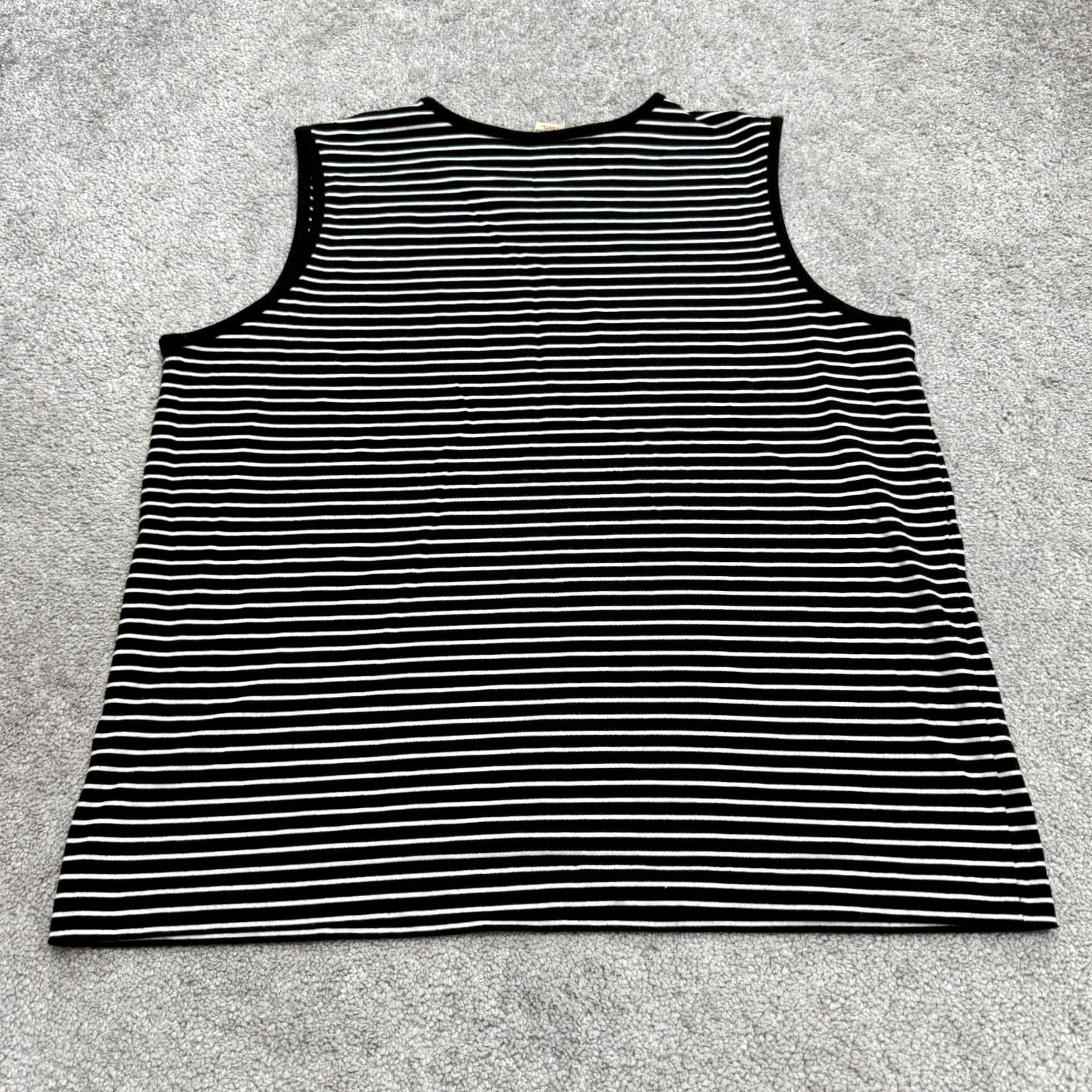 Vintage Sag Harbor Tank Top Womens XL Black White Crew Neck Basic Casual Shirt Sleeve Casual Size L / US 10 / IT 46 - 2 Thumbnail