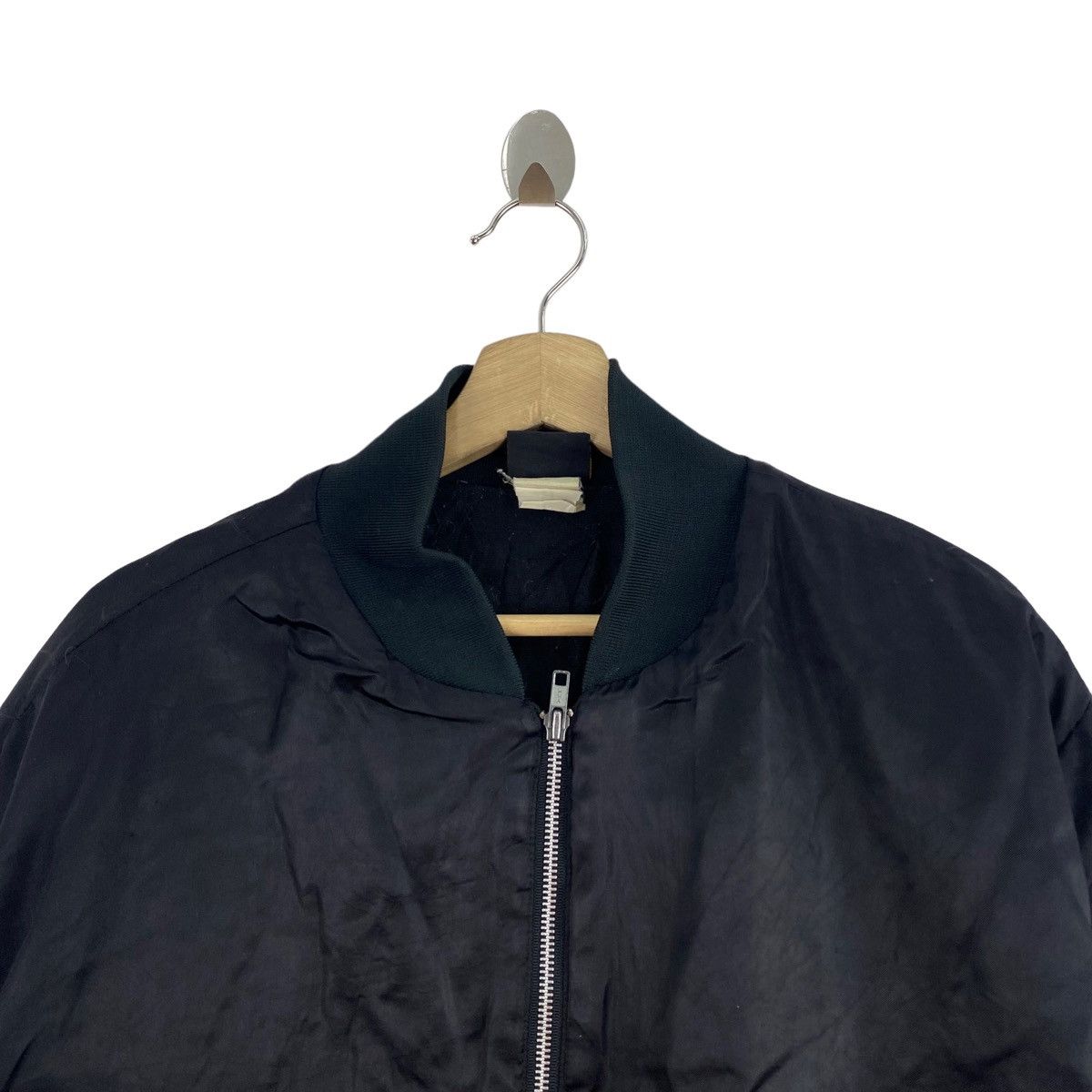Vintage Vintage NEMESIS SPORTSWEAR USA Plain Black Bomber Jacket Size US XXL / EU 58 / 5 - 2 Thumbnail