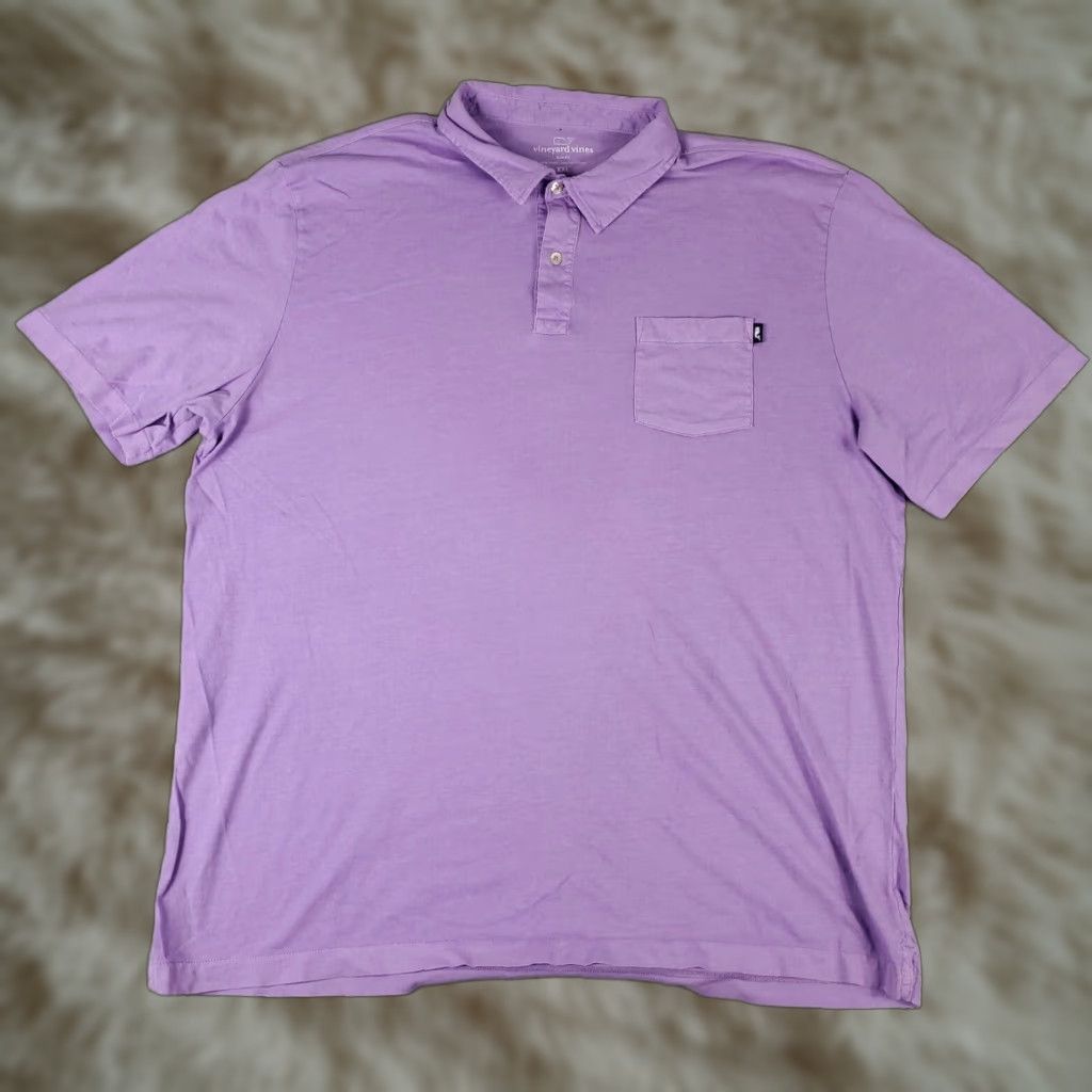 Vineyard Vines VINEYARD VINES Polo Shirt Mens 2XL Purple Casual Short Sleeve Preppy Sports Size US XXL / EU 58 / 5 - 1 Thumbnail