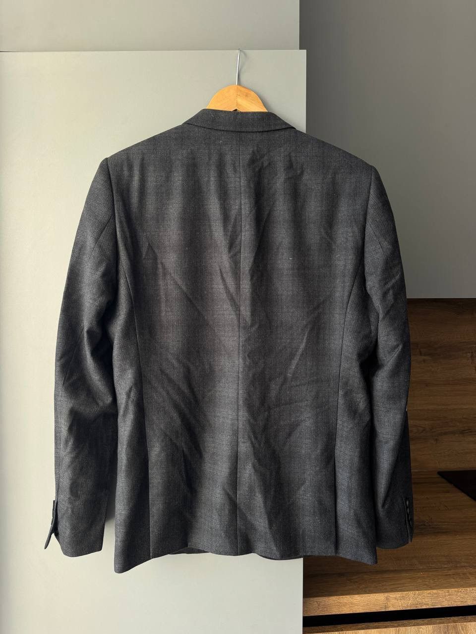 The Kooples The Kooples Fitted Check Blazer Gray Wool Size 50 Size 50S - 4 Thumbnail
