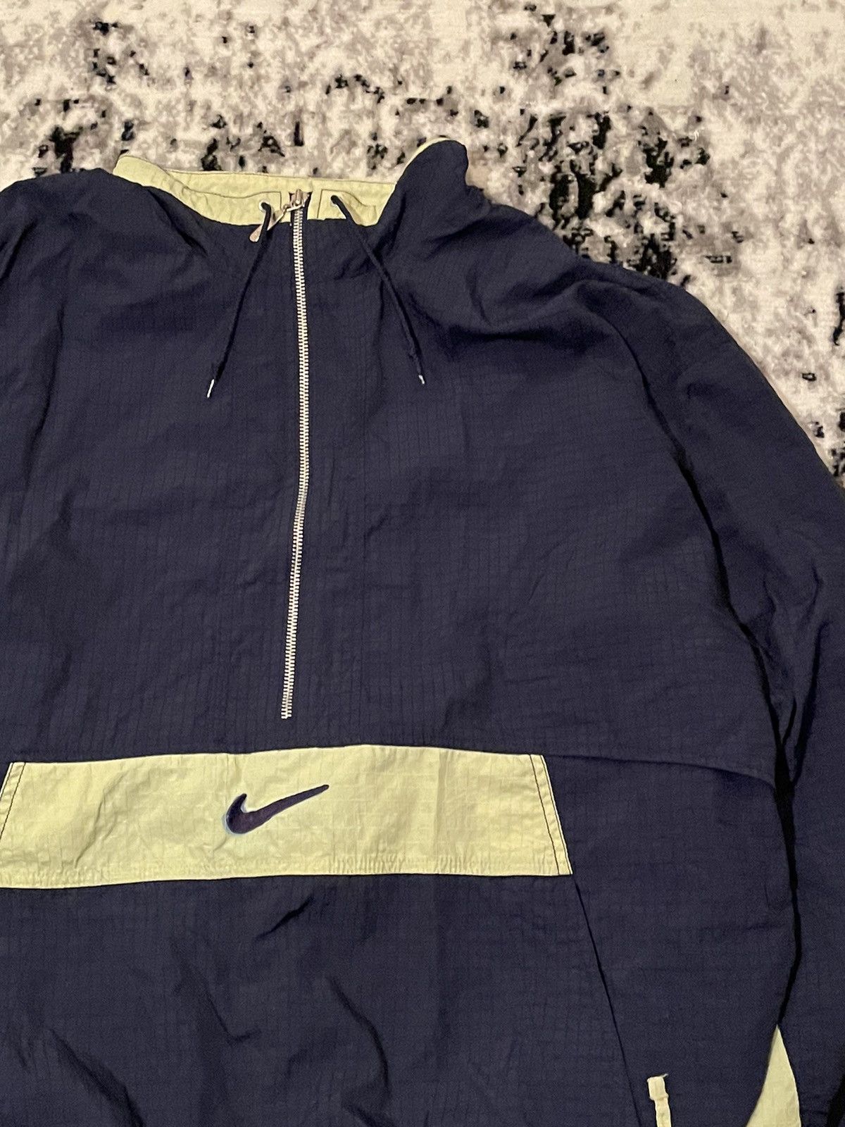 Nike × Vintage Vintage Nike Y2K Distressed central swoosh Anorak jacket Size US XL / EU 56 / 4 - 4 Thumbnail