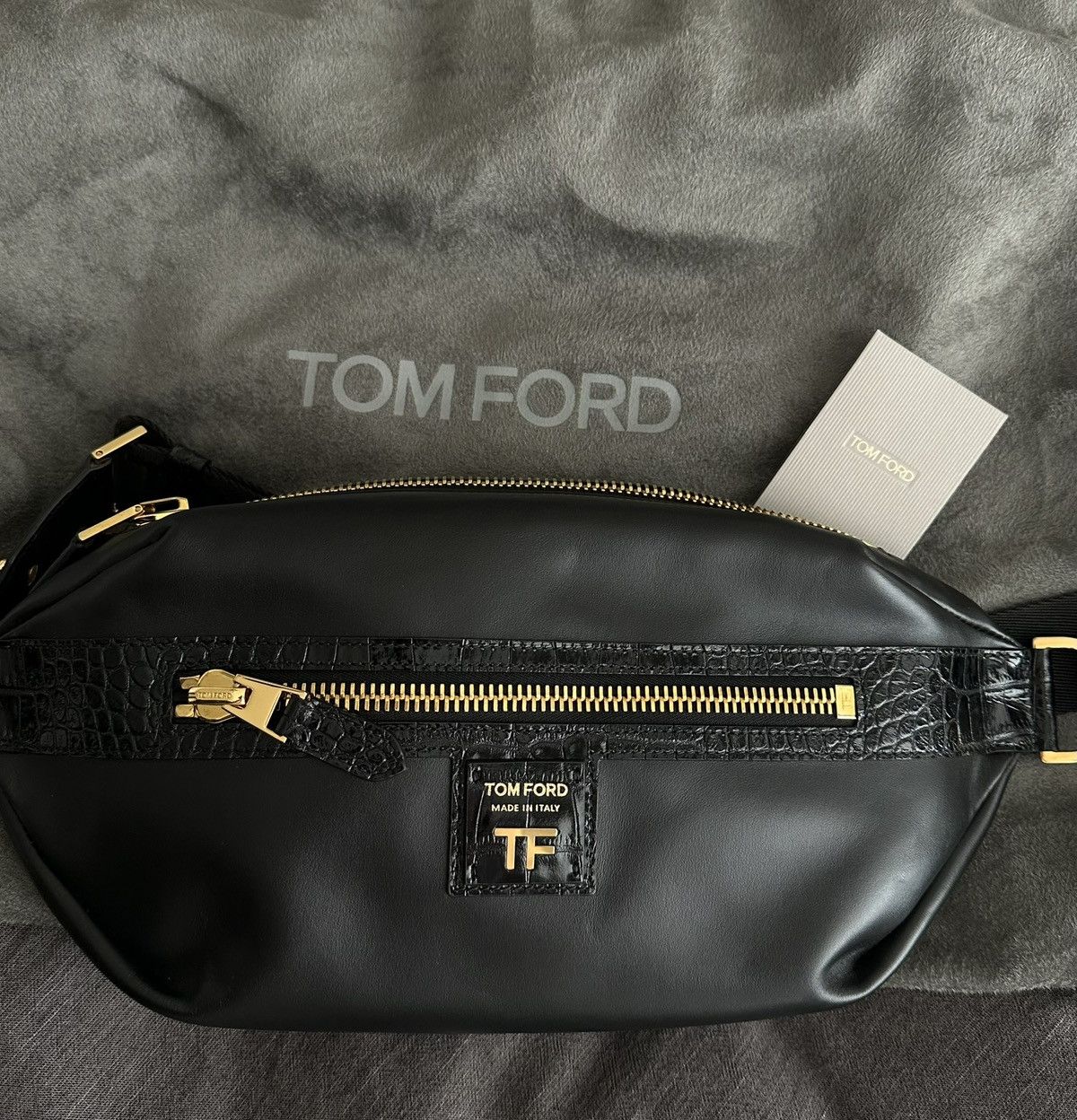 Tom Ford TOM FORD Croc-Embossed Calfskin Bag Size ONE SIZE - 1 Thumbnail