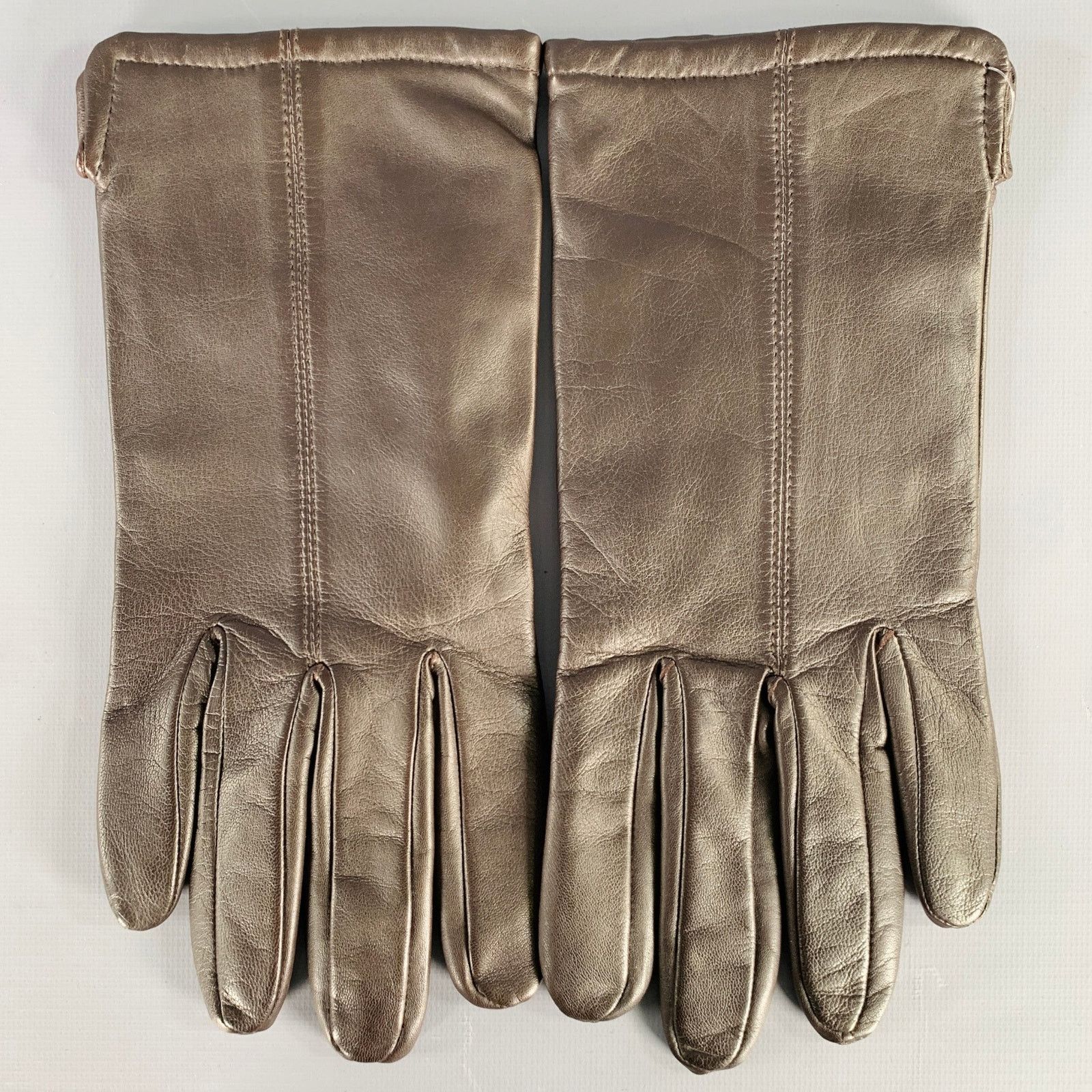 Vintage VINTAGE Size L Dark Brown Leather Gloves Size ONE SIZE - 1 Thumbnail