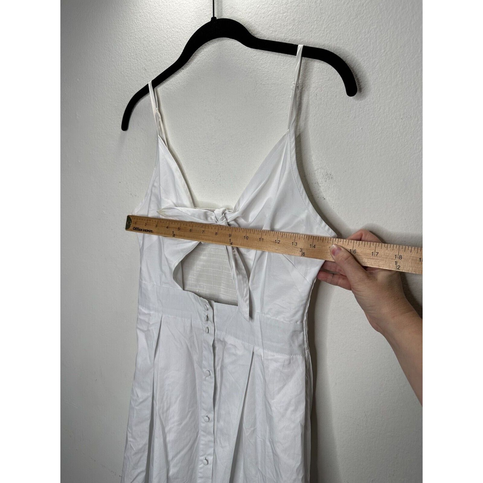 Other White Front Tie Spaghetti Strap Open Front Button Dress M Size M / US 6-8 / IT 42-44 - 8 Thumbnail