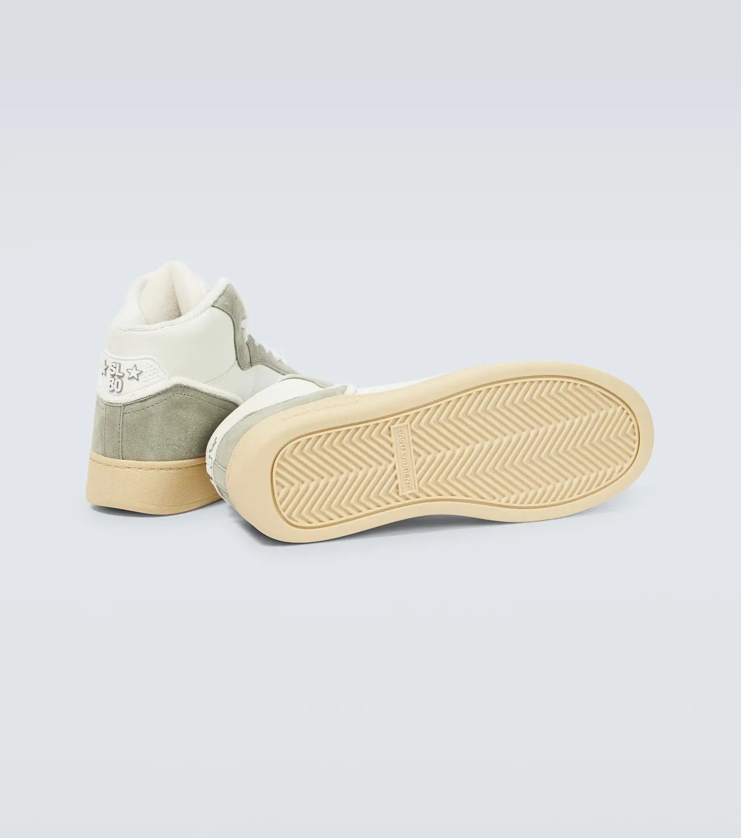 Saint Laurent Paris o1s1wg111024 SI/80 Hi-Top Sneakers Leather Suede Multicolor Size US 9 / IT 39 - 6 Thumbnail