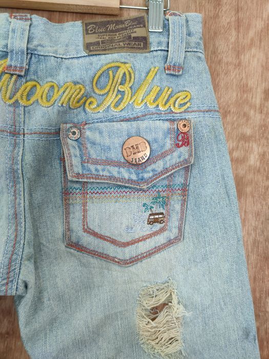 Japanese Brand Blue Moon blue distressed denim jeans pants #46-088DLL Size 30" / US 8 / IT 44 - 8 Thumbnail