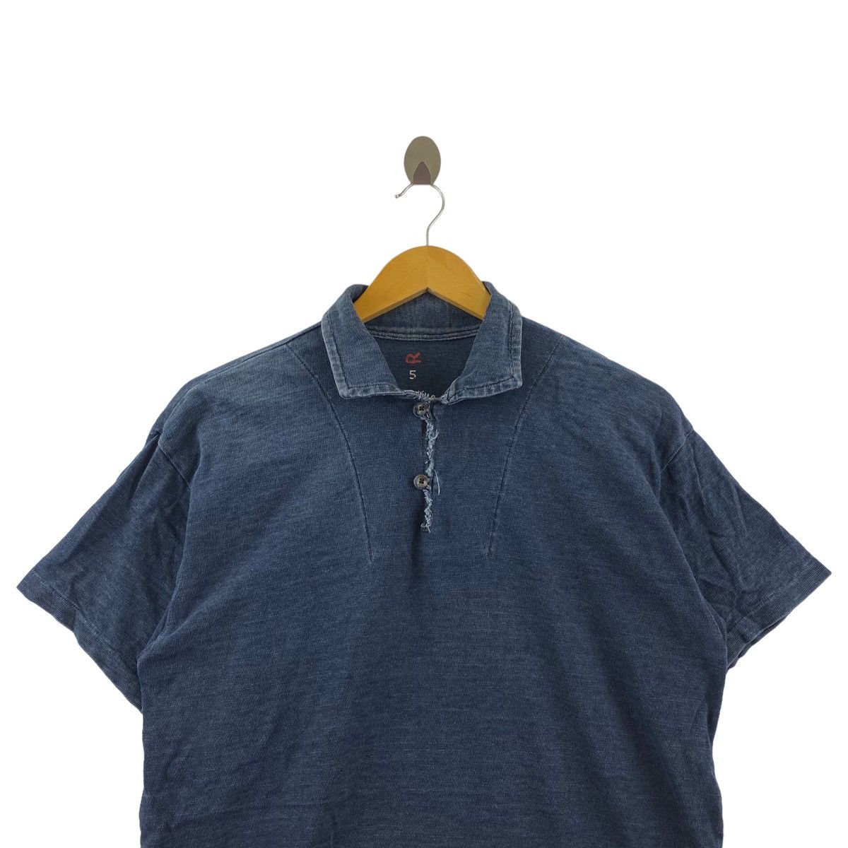 45rpm × Japanese Brand × Vintage Vintage 45RPM STUDIO Japanese Brand Collar Button Up Indigo Size US M / EU 48-50 / 2 - 2 Thumbnail