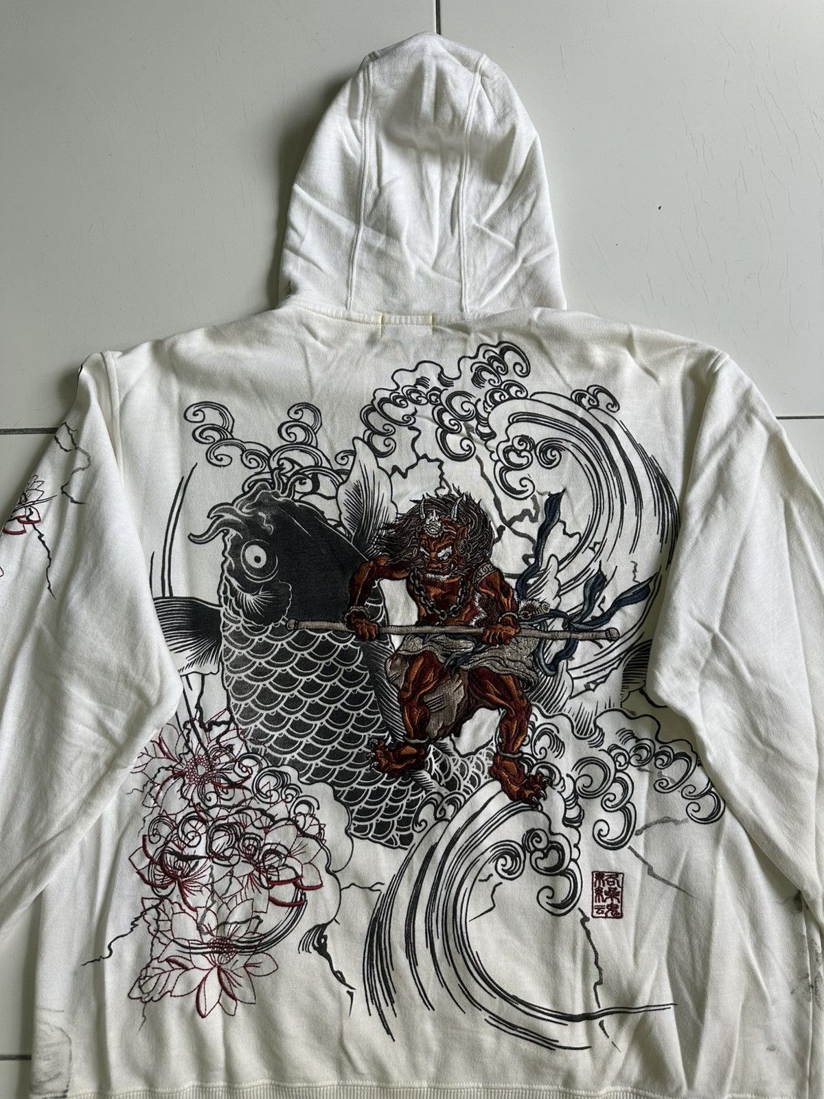 Composition by Kenzo Vintage Souvenir Dragon fish koi’s zip Up hoodie Size US L / EU 52-54 / 3 - 5 Thumbnail