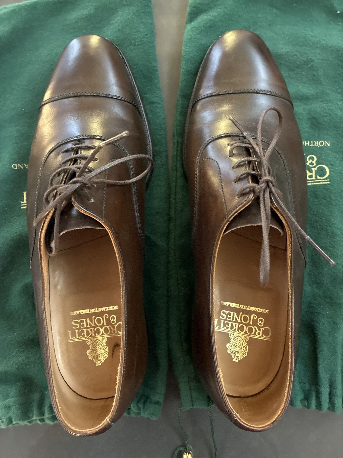 Crockett & Jones Crockett & Jones Connaught Dark Brown Burnished Calf Oxford Size US 9.5 / EU 42-43 - 2 Thumbnail