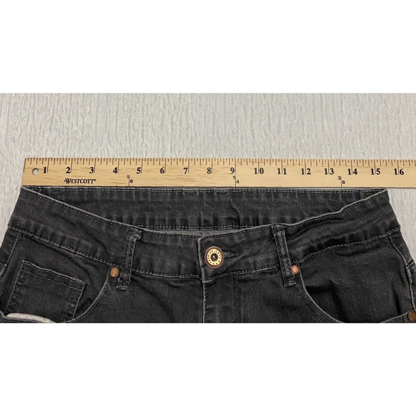 Vintage ROMWE Jeans Distressed Tiger Embroidered Mens Size 30 Gray Skinny Whiskers Size US 30 / EU 46 - 4 Thumbnail