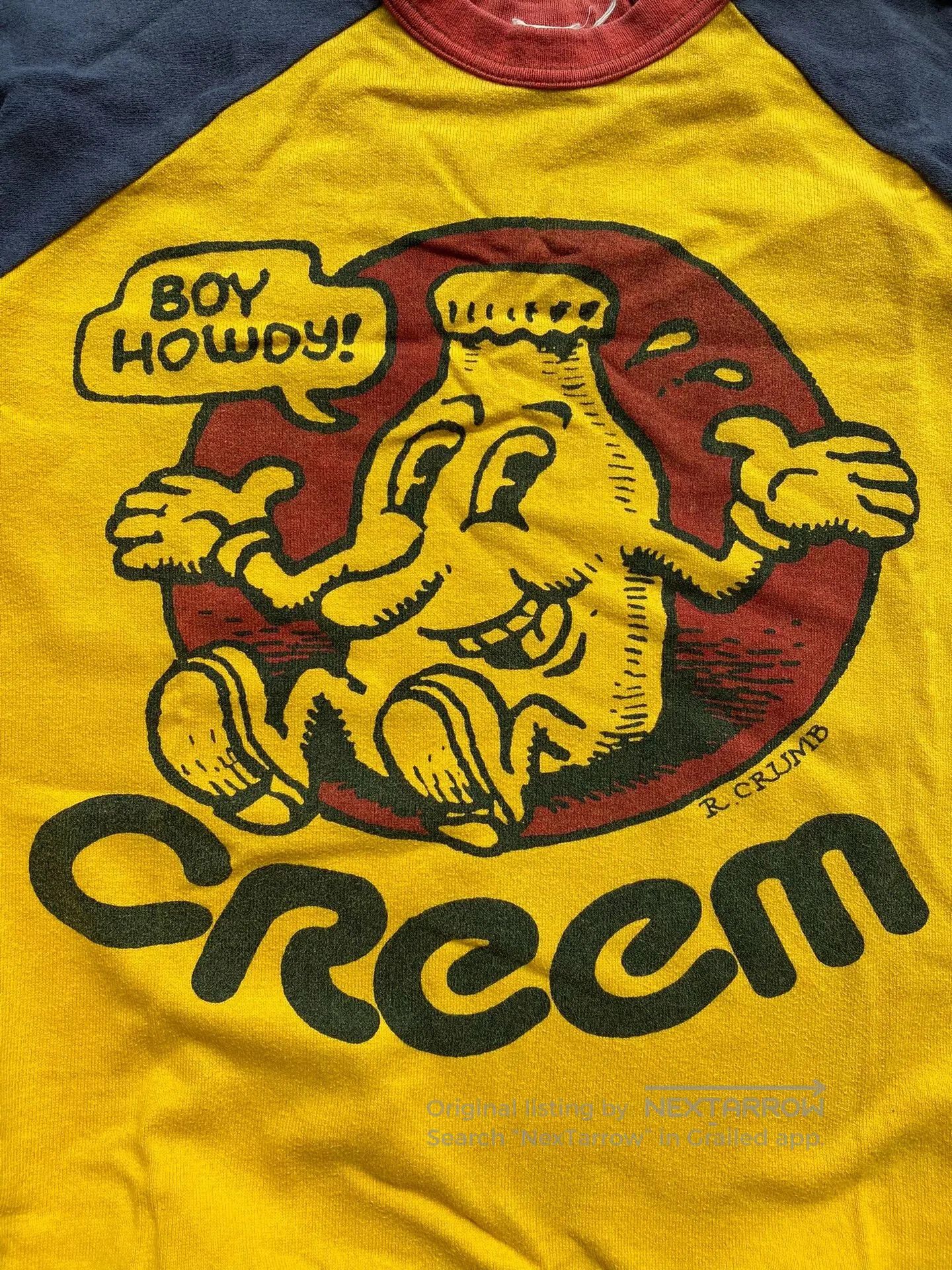 Freewheelers yellow blue graphic tee with 3/4 sleeves. Size US M / EU 48-50 / 2 - 3 Thumbnail