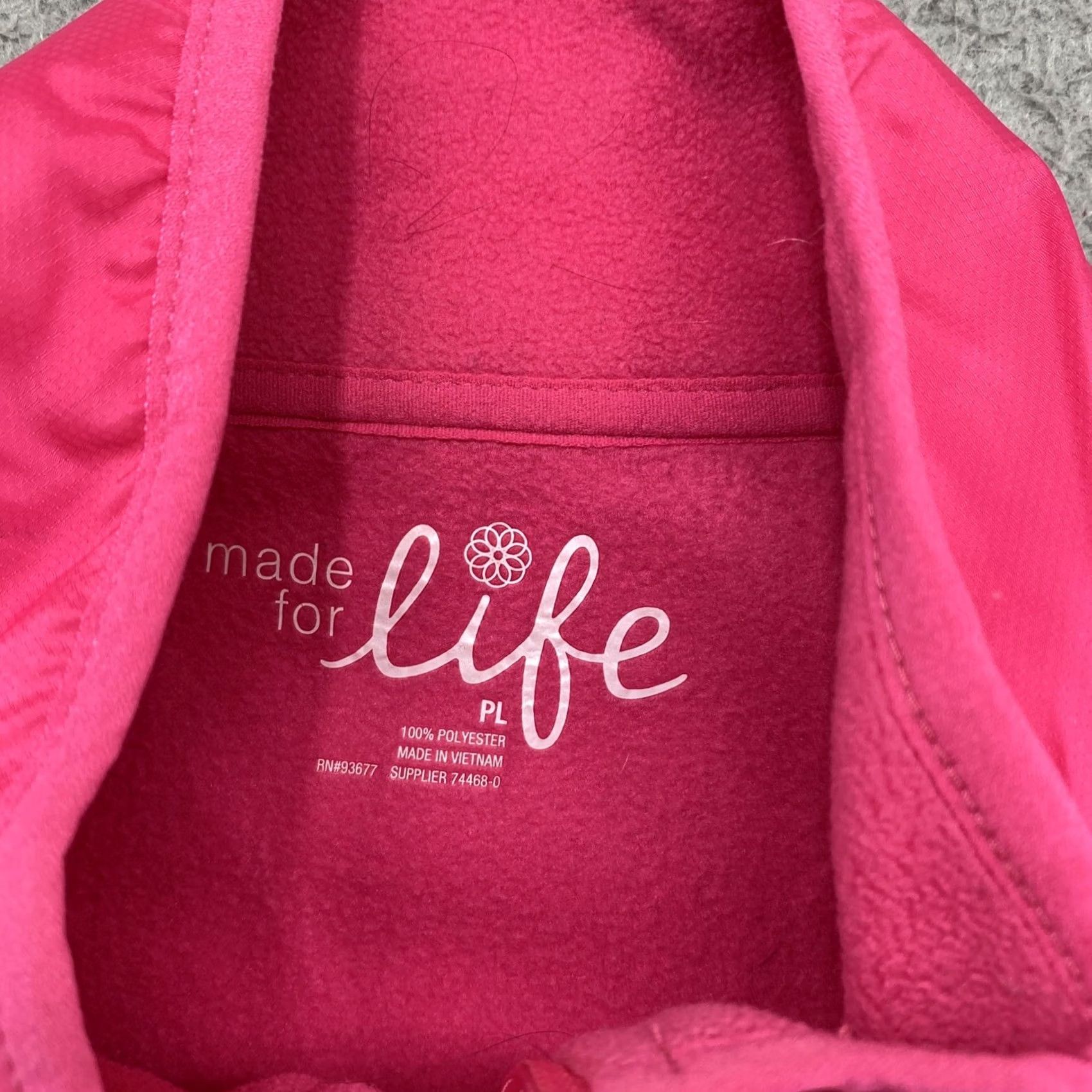 Alife Made for Life Women’s Pink Full Zip Fleece Jacket in Petite Size Large Size L / US 10 / IT 46 - 3 Thumbnail