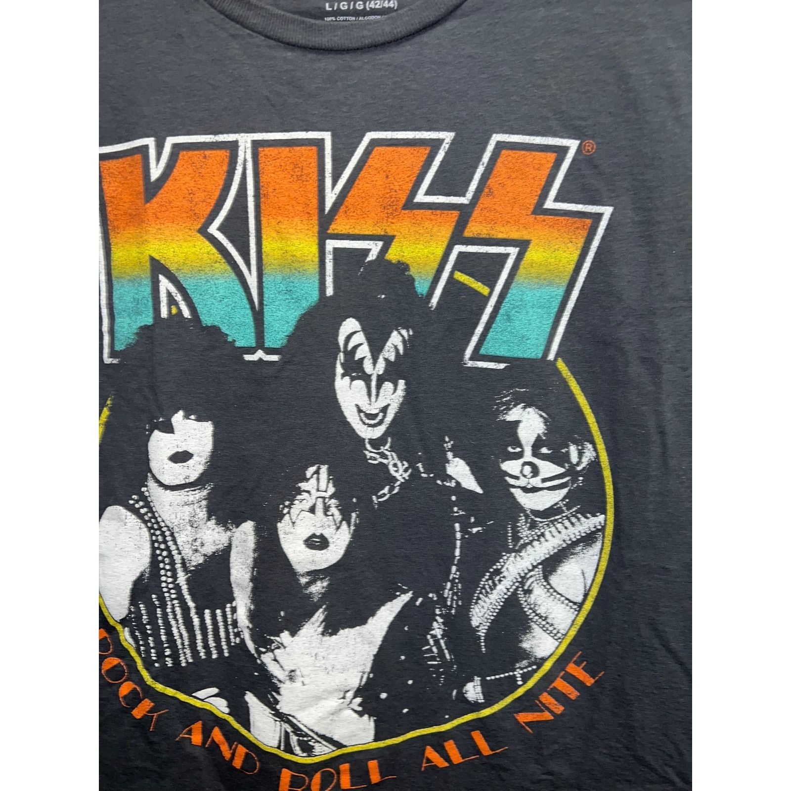 Vintage Womens Kiss Band Shirt Rock And Roll All Nite Night Music L Size L / US 10 / IT 46 - 3 Thumbnail