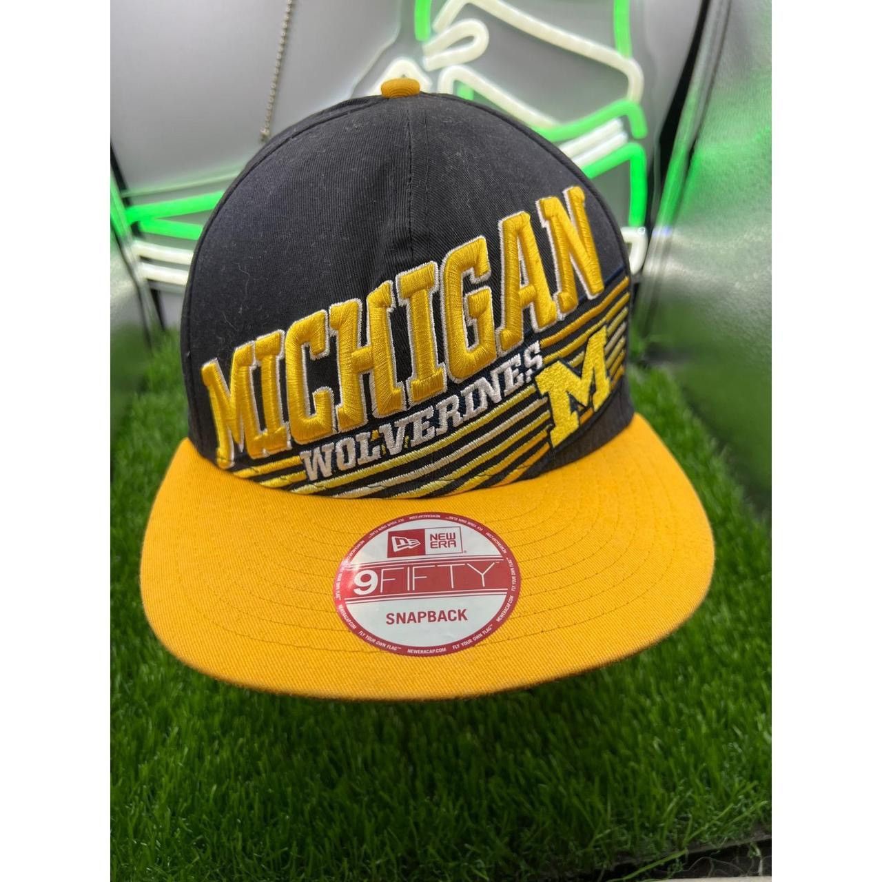 New Era Michigan Wolverines Snapback Hat Black Yellow Size ONE SIZE - 2 Thumbnail
