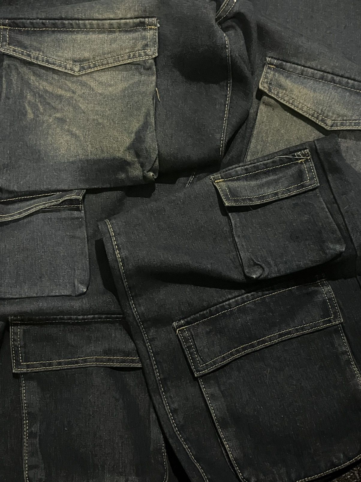 If Six Was Nine × Le Grande Bleu (L.G.B.) × Tornado Mart Vintage Hip Hop Style Multiple Pocket Blue Mud Washed Jeans Size US 30 / EU 46 - 11 Thumbnail