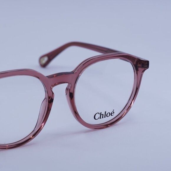 Chloe Chloe CH0012O 006 Eyeglasses Pink 50mm Square Frame Size ONE SIZE - 2 Thumbnail