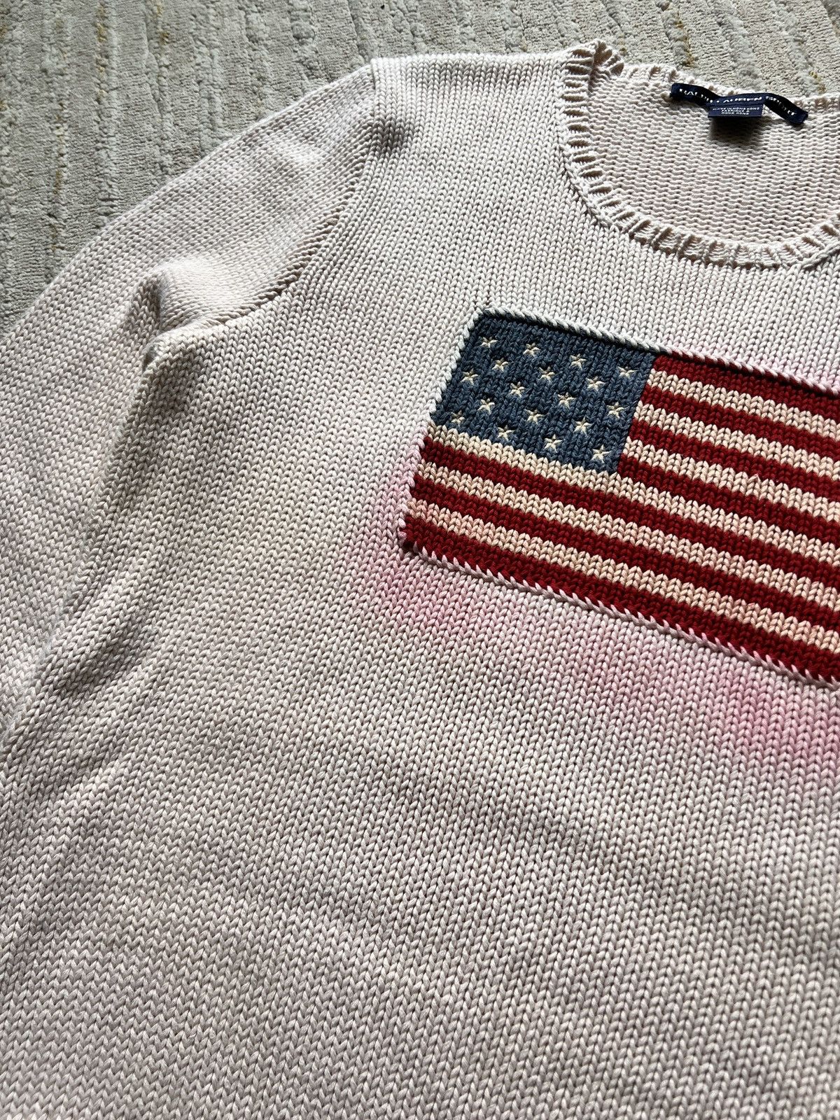 Polo Ralph Lauren × Ralph Lauren Sport Vtg Ralph Lauren Knitted Polo Sport America Flag Knitwear Size US M / EU 48-50 / 2 - 4 Thumbnail