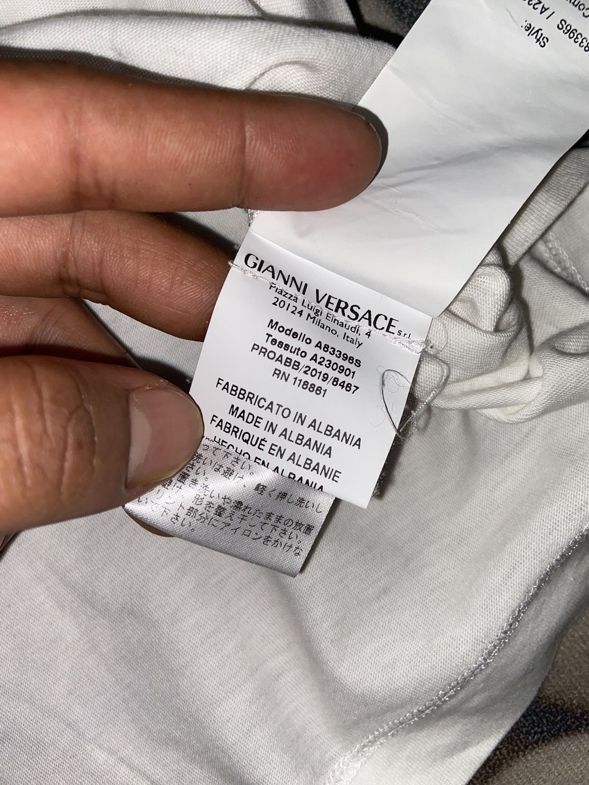 Versace VERSACE SPELL OUT WHITE TEE Size US M / EU 48-50 / 2 - 7 Thumbnail