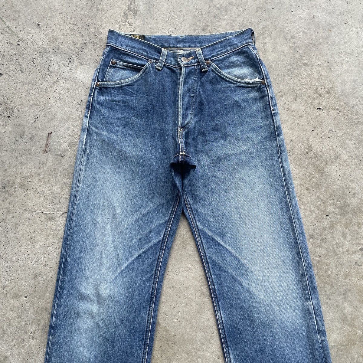 Japanese Brand Vintage Japan Lee Faded Fly Button Jeans Pants Denim W27 Size US 27 - 3 Thumbnail