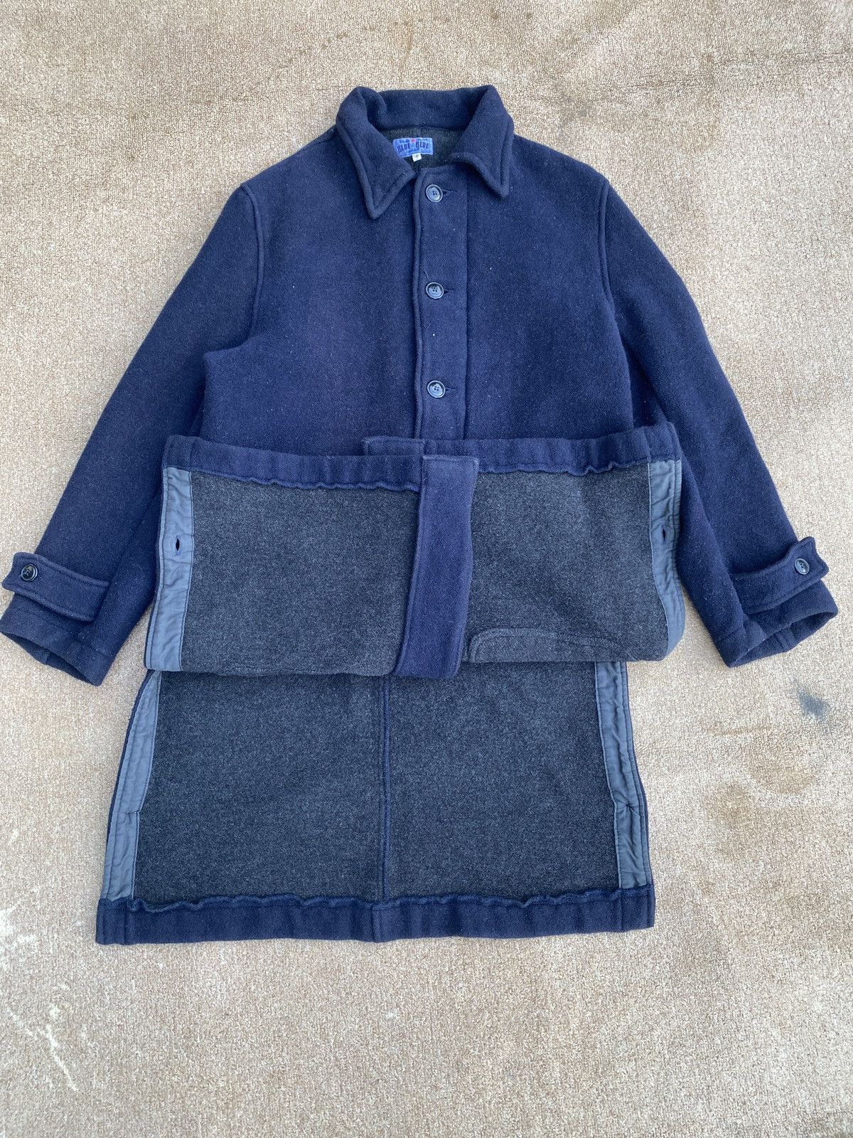 Blue Blue Japan Vintage blue blue woll jacket Size US M / EU 48-50 / 2 - 6 Thumbnail