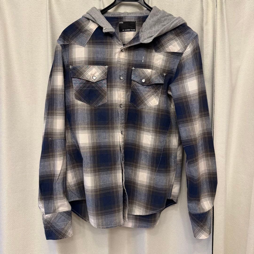Number (N)ine Hooded Shirt Size US L / EU 52-54 / 3 - 1 Thumbnail