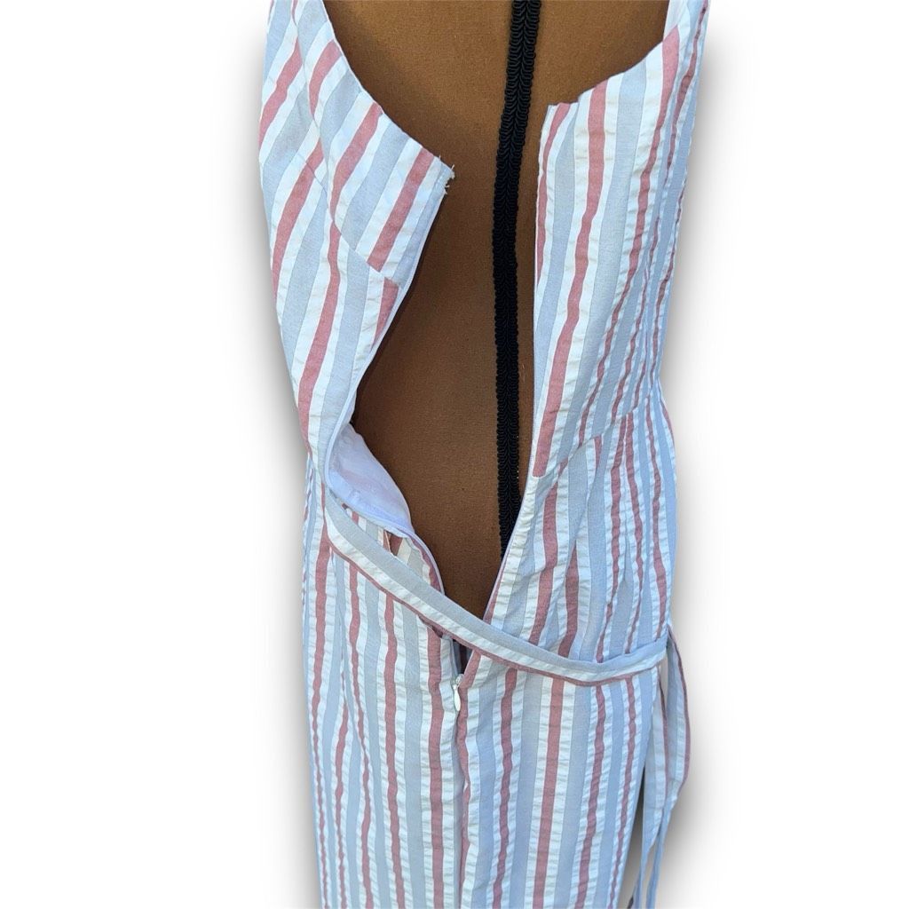 Other BP. Wide Leg Cropped Palazzo Pant Jumpsuit Striped Side Zip Size 34" / US 12 / IT 48 - 5 Thumbnail