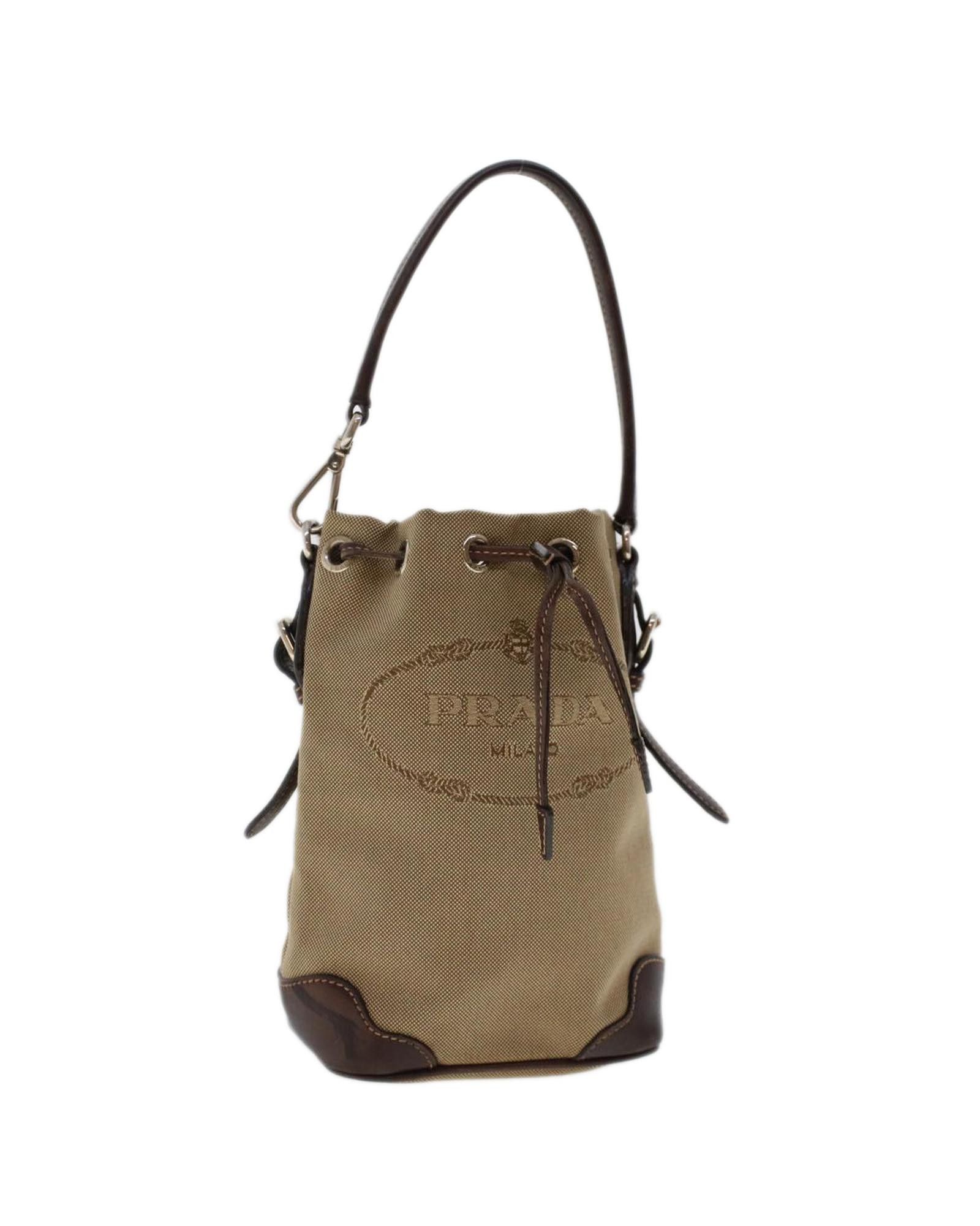 image of Prada Nylon Brown Hand Bag, Women's