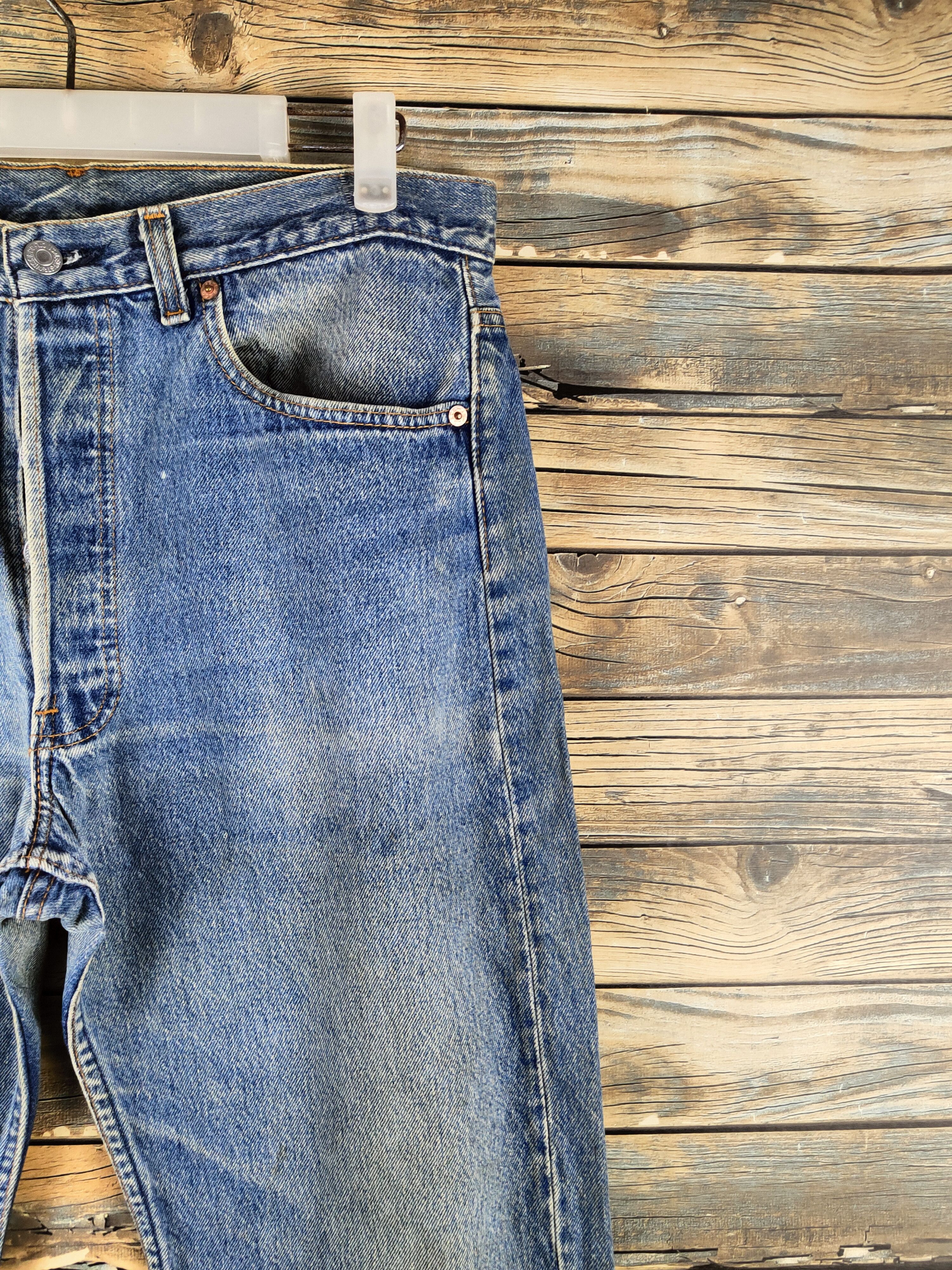 Levi's DL Levi's Blue Distressed Ripped Jeans# 46-891 Size US 34 / EU 50 - 5 Thumbnail