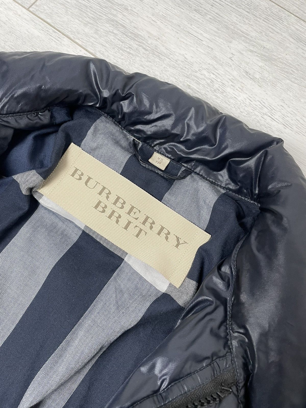 Burberry Burberry Brit Down Navy Blue Nova Check Size XS/S Size US XS / EU 42 / 0 - 4 Thumbnail