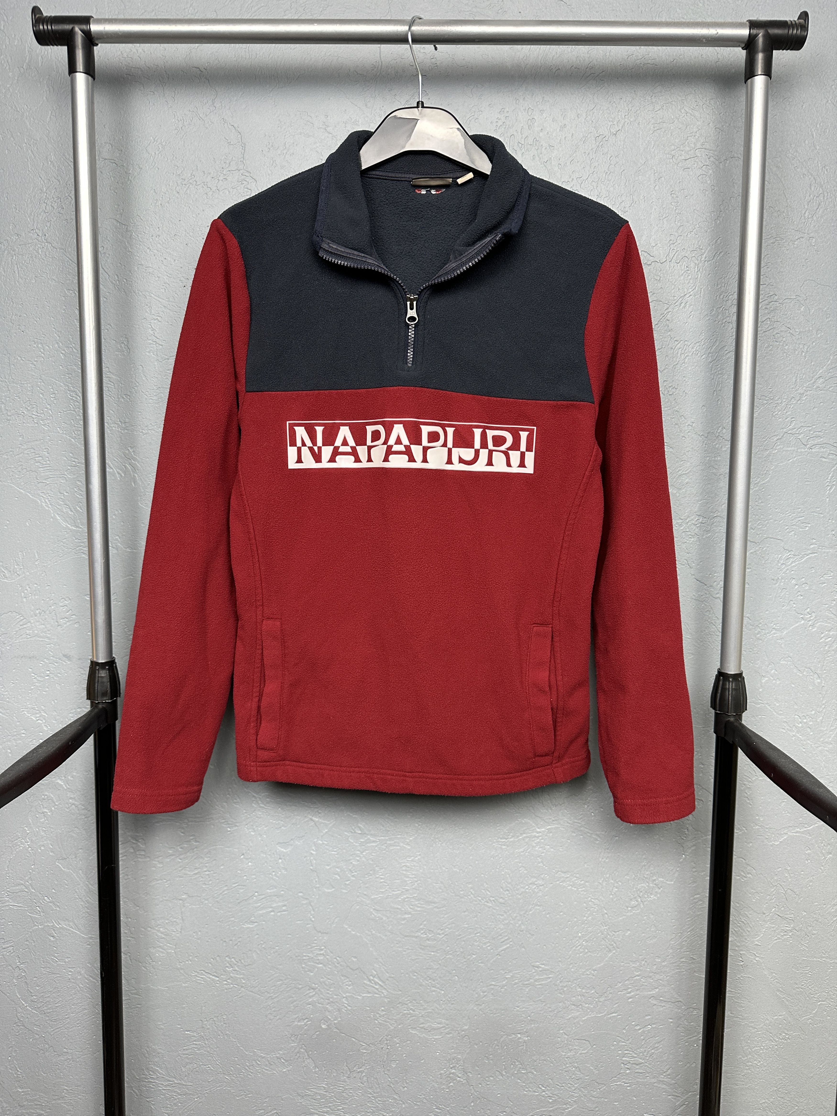 Napapijri Napapijri Mens Big Logo Hoodie Fleece Jacket Size US S / EU 44-46 / 1 - 1 Thumbnail