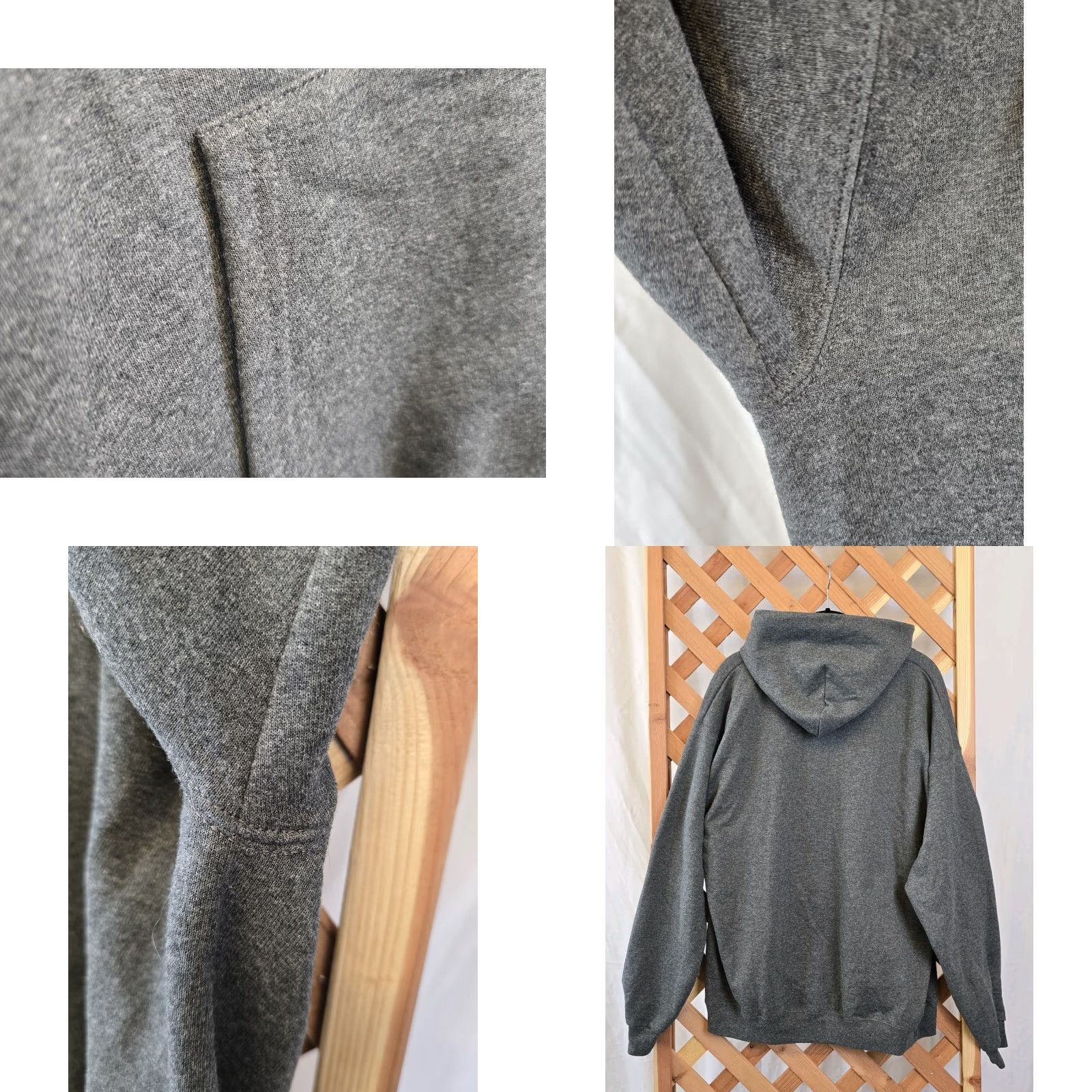 Hanes Hanes EcoSmart Hoodie - Mid weight Pullover Sweatshirt - Gray - Size L - Men - Hoodie Size US L / EU 52-54 / 3 - 8 Thumbnail