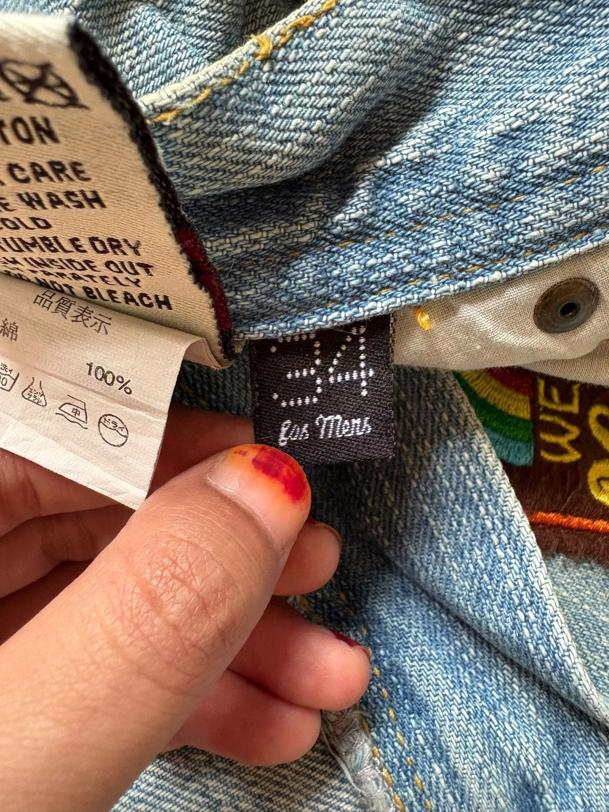 Japanese Brand Vintage Japanese Brand Mud Wash Patch Distress Loose Jeans Size US 34 / EU 50 - 12 Thumbnail