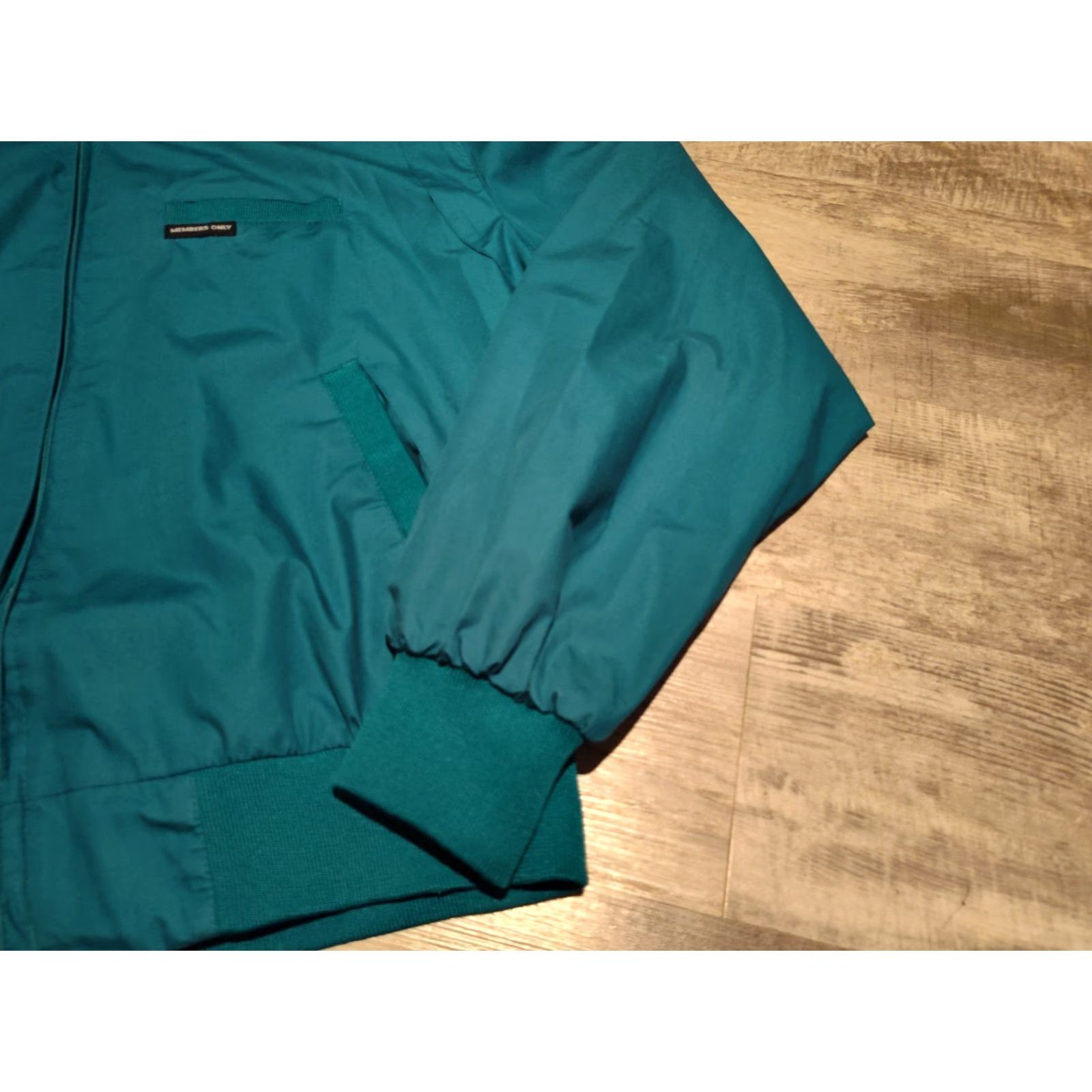 Members Only Vintage Yes Members Only Jacket 90s Cafe Racer Bomber Turquoise Full Zip Lapels Size 44 Size US S / EU 44-46 / 1 - 3 Thumbnail