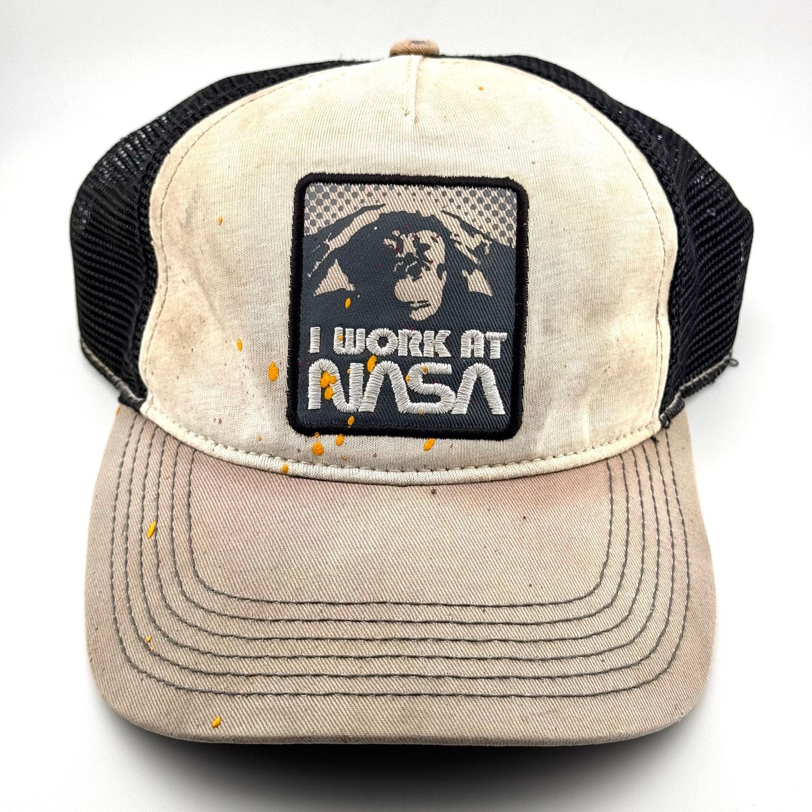 NASA Buzz Aldrin NASA Distressed Trashed Trucker Hat OSFM Cap Size ONE SIZE - 2 Thumbnail