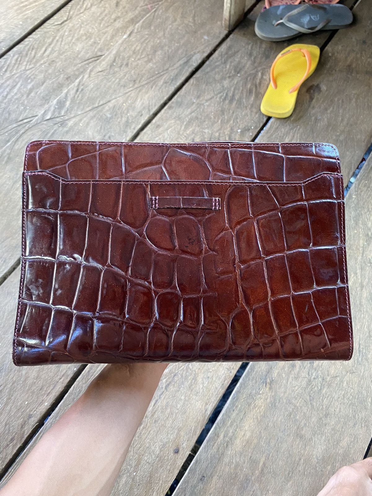 Jean Paul Gaultier Jean Paul Gaultier Croc-Embossed 2-Way Bag (Missing Sling) Size ONE SIZE - 2 Thumbnail