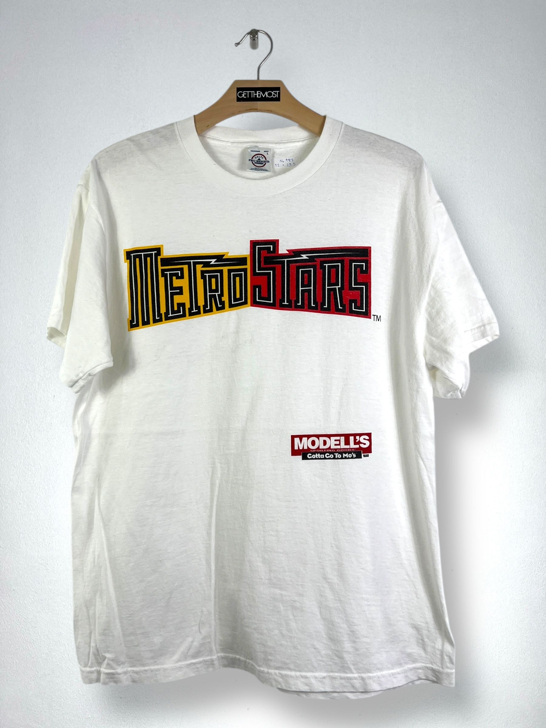 Vintage No.4727 Vintage Graphic Tee MLS NY/NJ Metro Stars (L) Size US L / EU 52-54 / 3 - 1 Thumbnail