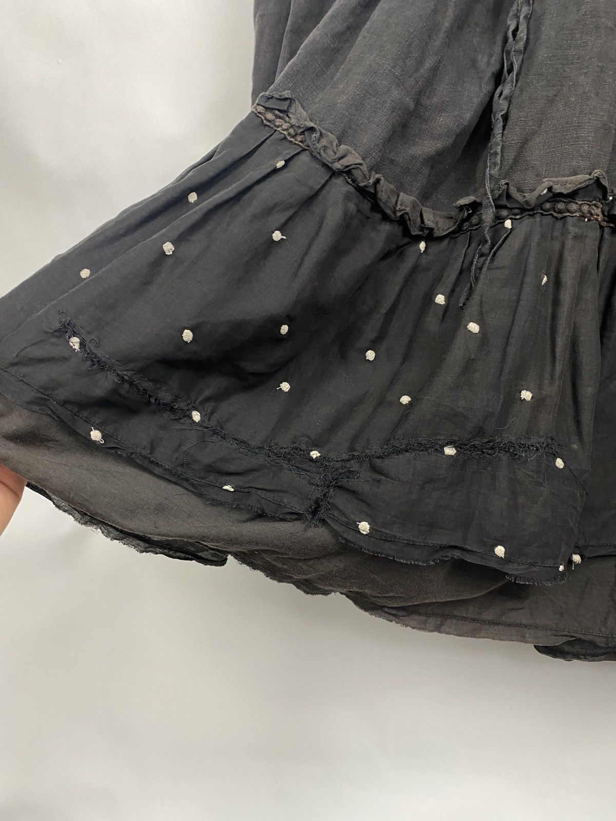Designer Vintage 2000s Opium Eva I Walla Avant Gard Linen Skirt Y2K Size 25" / US 0 / IT 36 - 10 Thumbnail