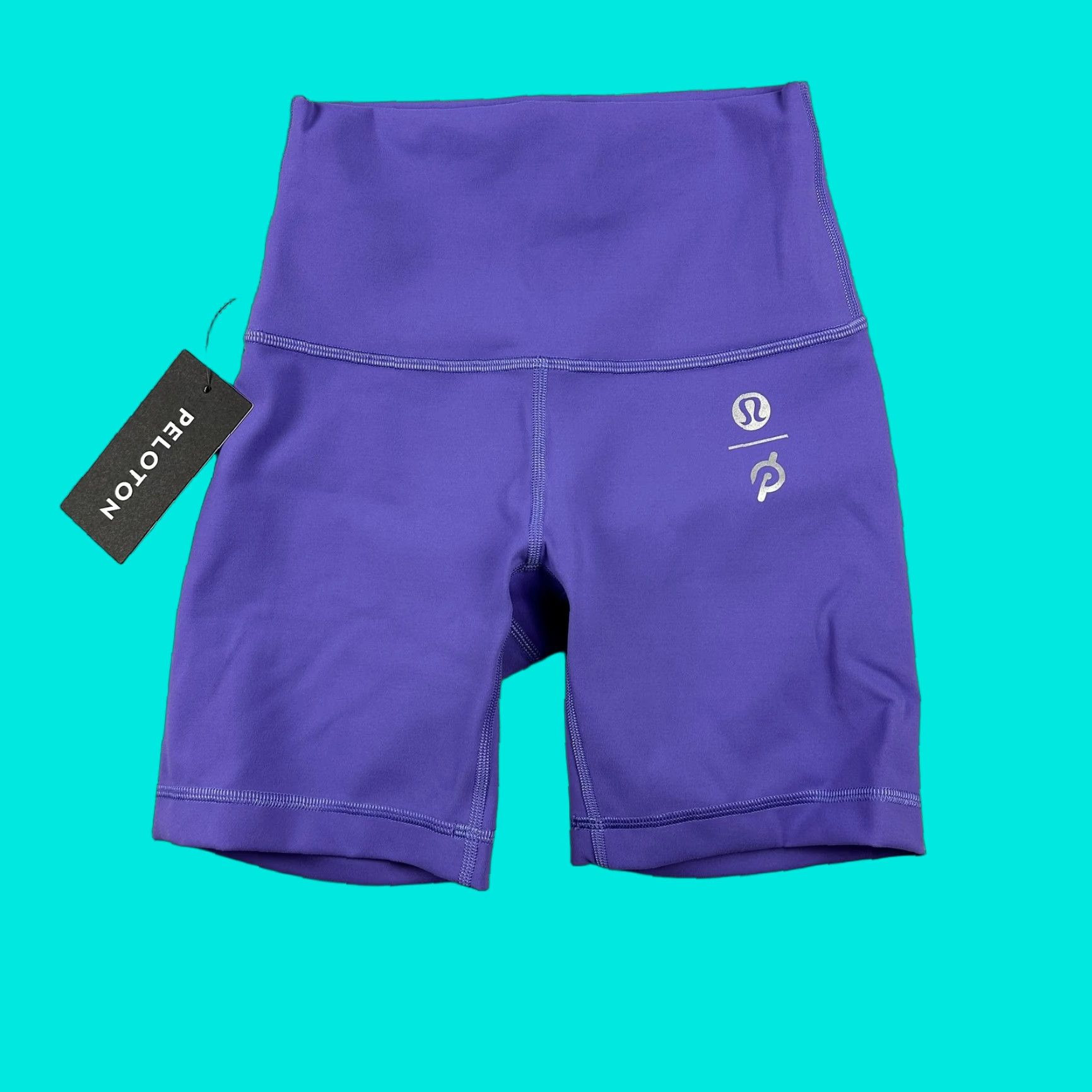 Vintage Lululemon Wunder Train Shorts Womens 2 Purple Peloton High Rise 6" Athletic Gym (Size 26)