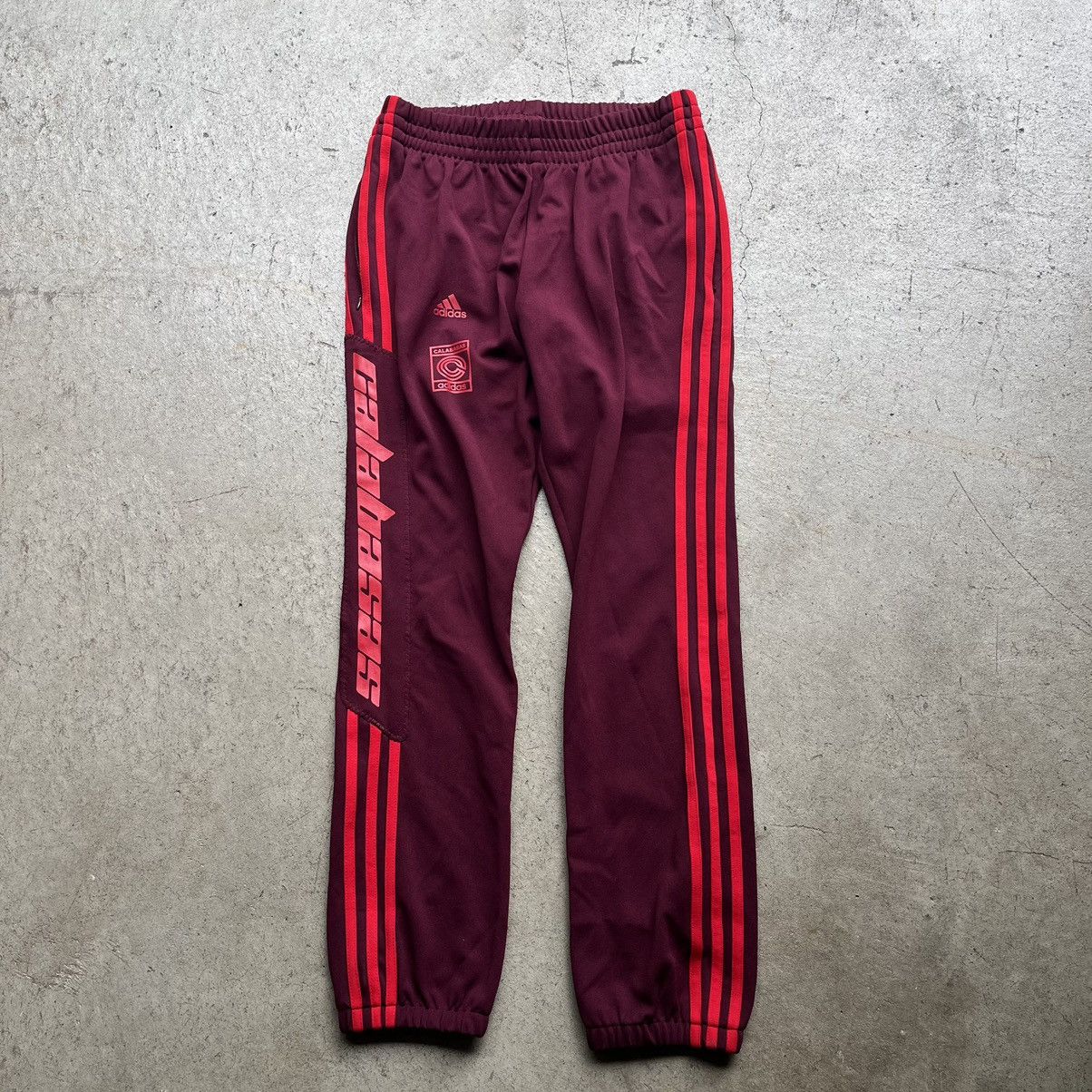 Adidas Crazy OG Calabasas Track Pants 2017 Red Orange Baggy XS Rare Grailed