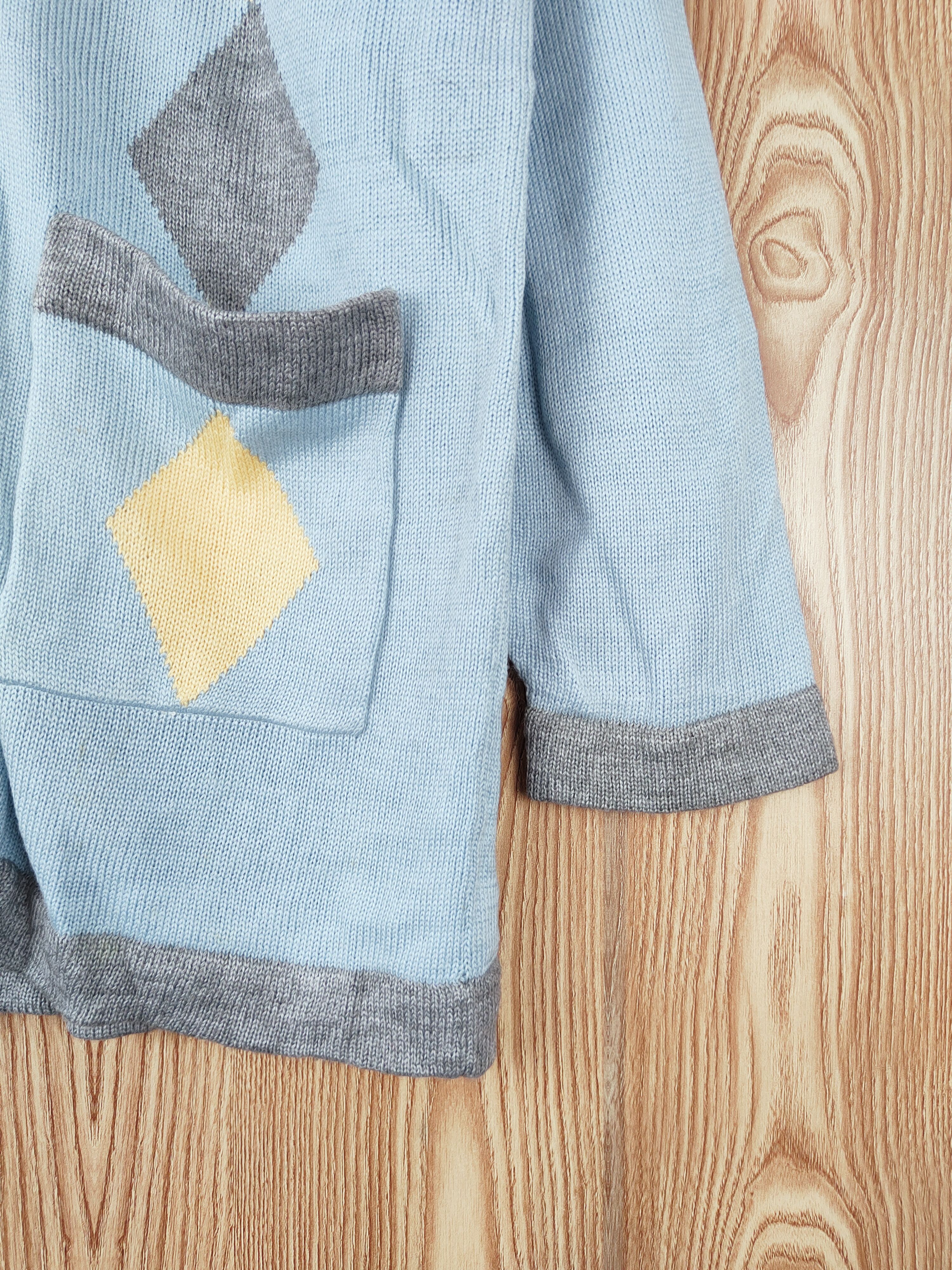 Japanese Brand J.Ates Blue Knitwear Cardigan #W038 Size US L / EU 52-54 / 3 - 7 Thumbnail