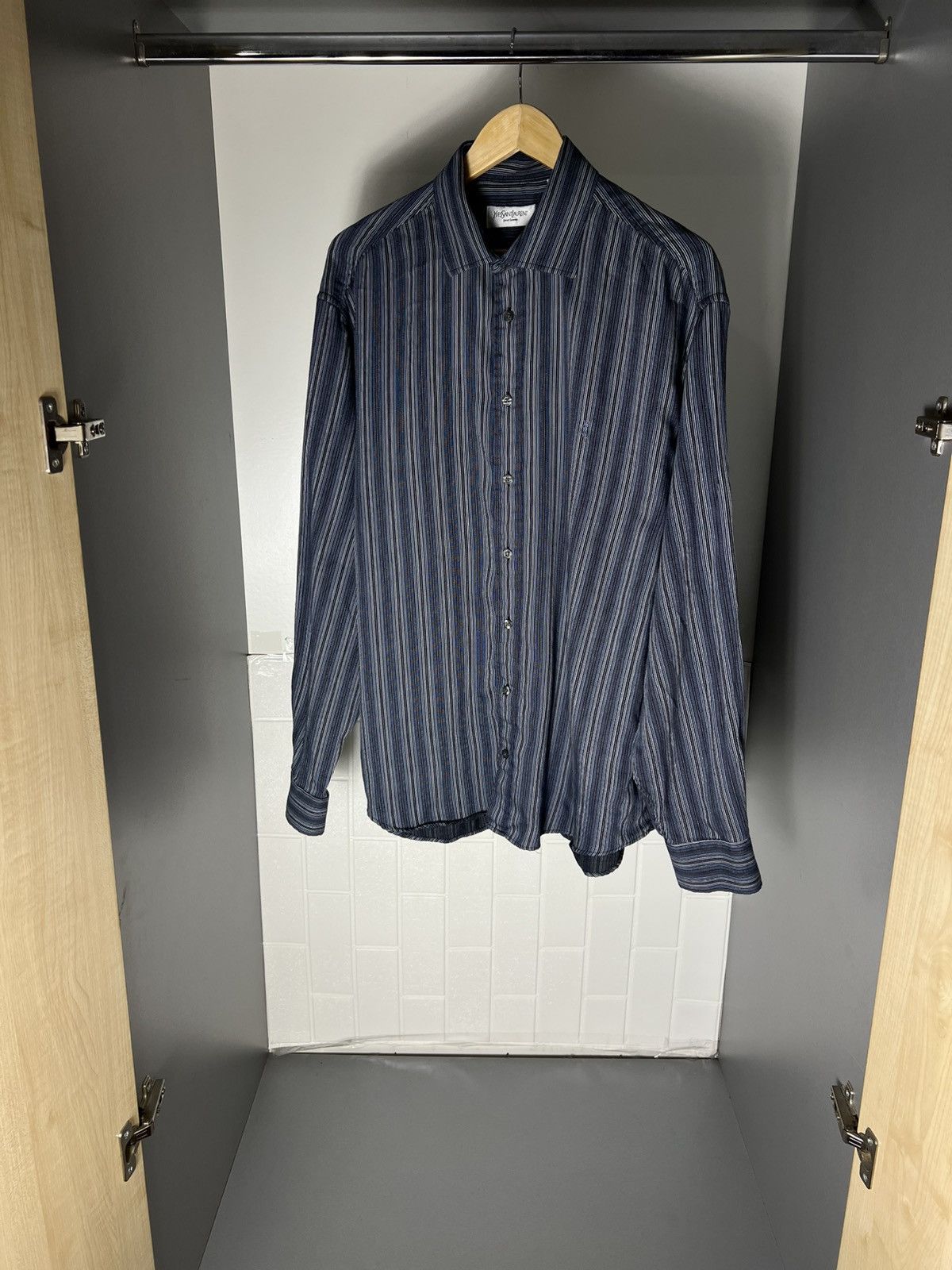 Saint Laurent Paris VINTAGE YVES SAINT LAURENT CLASSIC CASUAL DESIGNER SHIRT 90s Size US XL / EU 56 / 4 - 8 Thumbnail