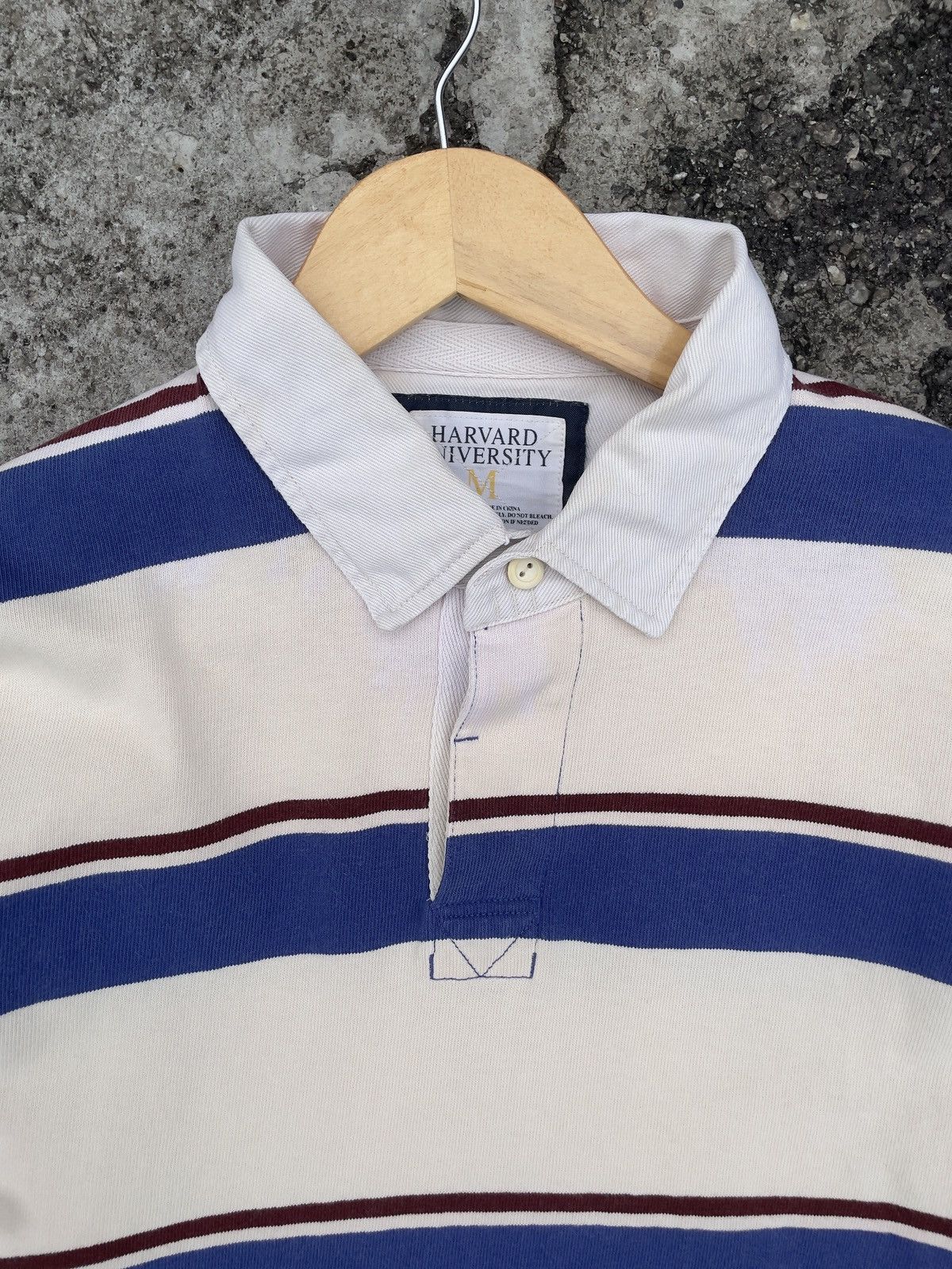 Japanese Brand Vintage Havard University Stripe Rugby Polo Size US M / EU 48-50 / 2 - 3 Thumbnail