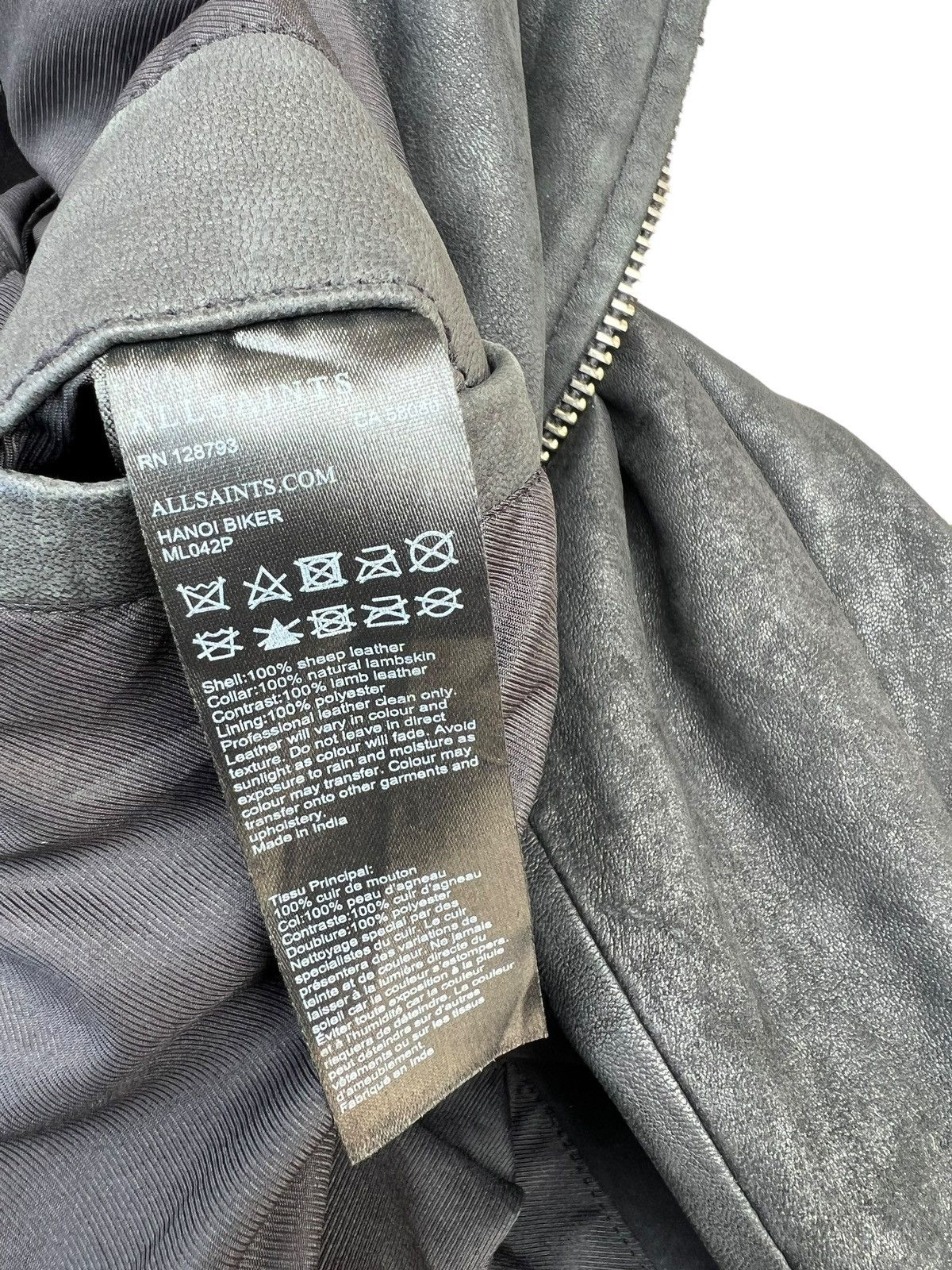 Allsaints AllSaints Shearling Collar Hanoi Leather Biker Jacket Size US S / EU 44-46 / 1 - 7 Thumbnail
