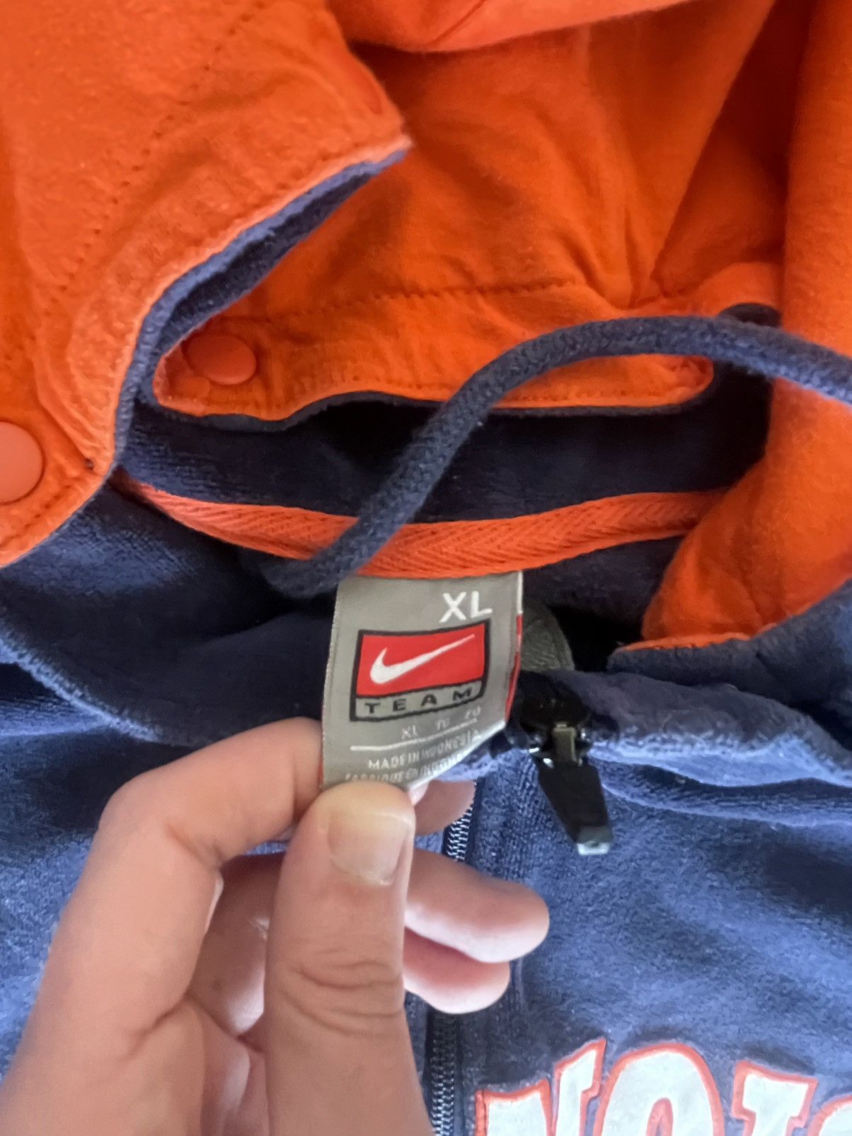 Nike Nike Fighting Illini Suede Snap-on Hoodie Women’s XL Size XL / US 12-14 / IT 48-50 - 3 Thumbnail