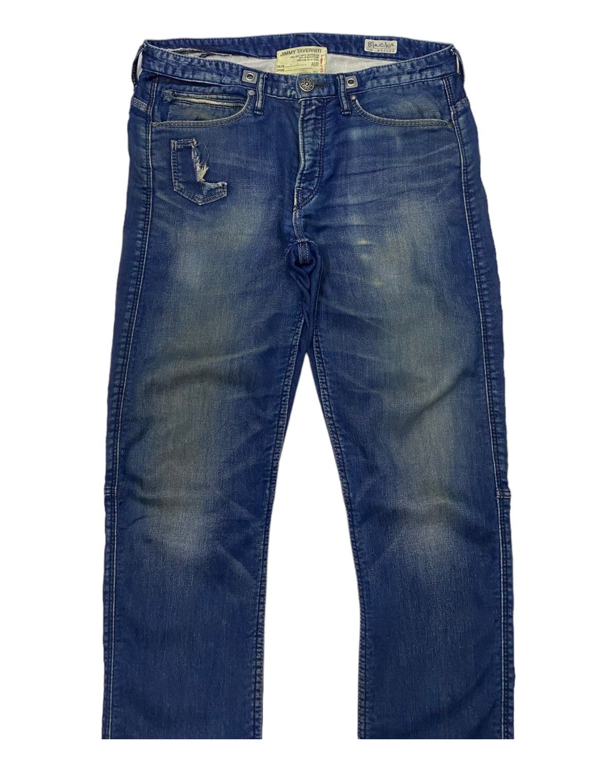 Jimmy Taverniti 🔥JIMMY TAVERNITI DISTRESS DENIM SWEATPANTS Size US 33 - 5 Thumbnail