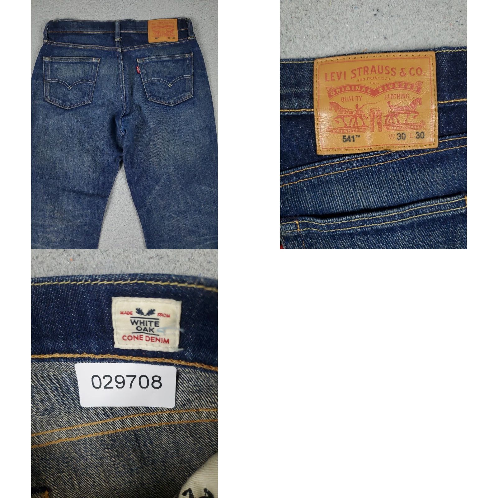 Levi's Levis 541 Athletic Fit Straight Leg Blue Denim Jeans Mens Size 30x30 Size US 30 / EU 46 - 8 Thumbnail
