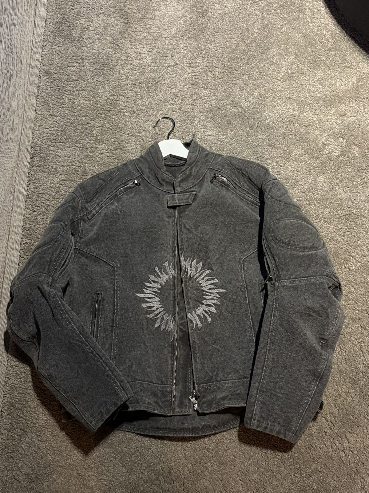 Other ADWOA Grey Denim Biker Jacket Size US M / EU 48-50 / 2 - 2 Thumbnail