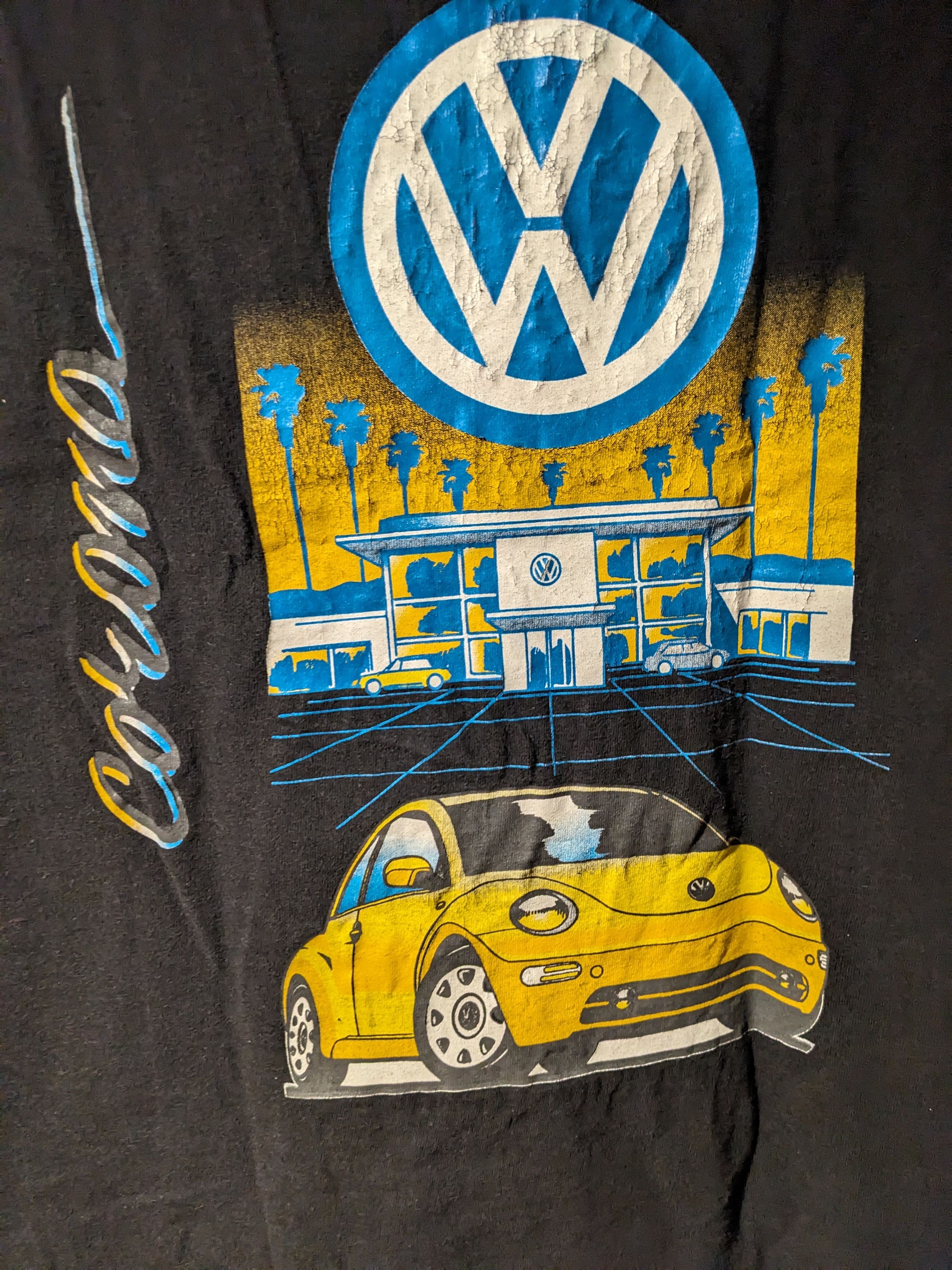 Hanes Vintage 90s Volkswagen Beetle Drivers Wanted Car T-Shirt Size US L / EU 52-54 / 3 - 2 Thumbnail