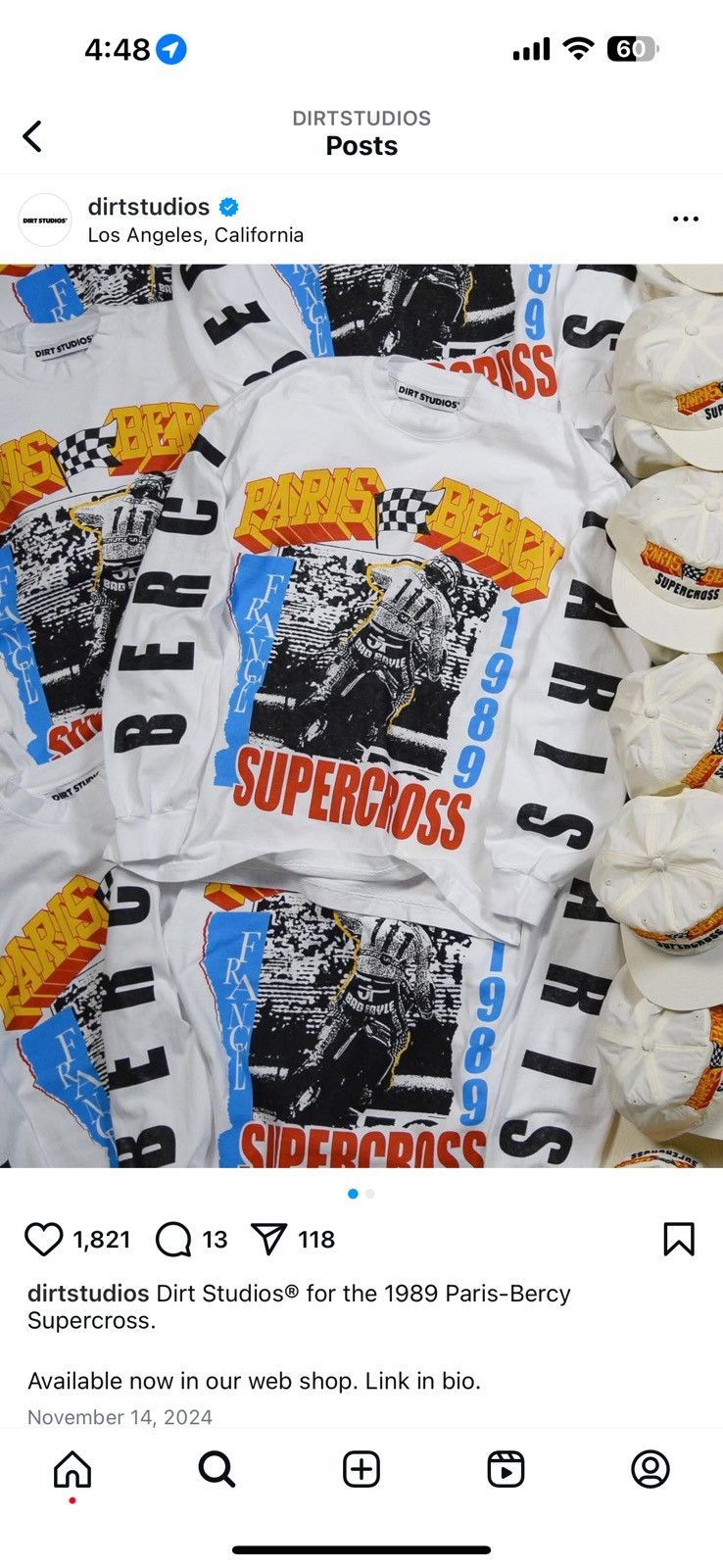 Other Dirt Studios Paris-Bercy Supercross Long Sleeve Size US XL / EU 56 / 4 - 2 Thumbnail